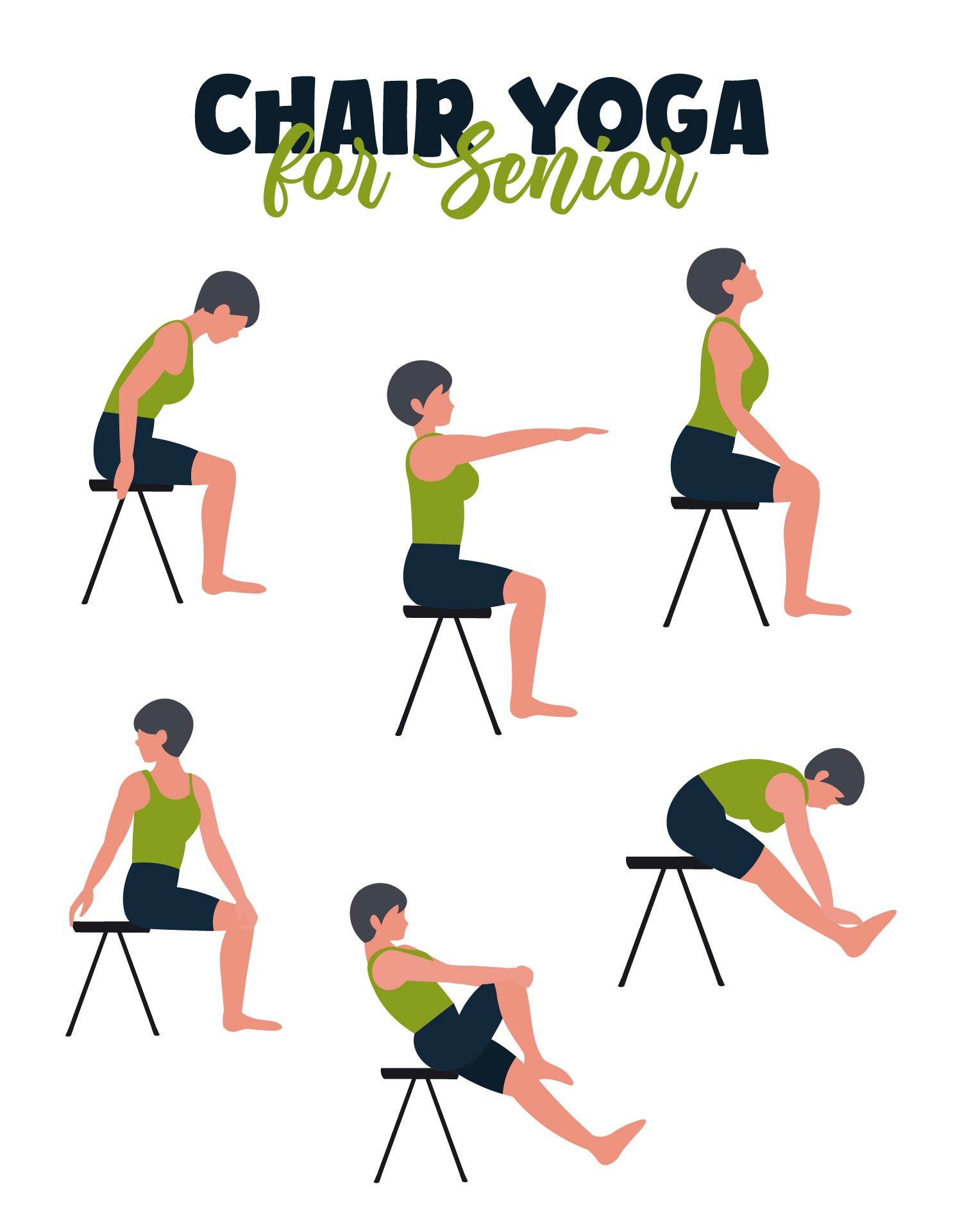 Chair Yoga for Seniors Printable Routine