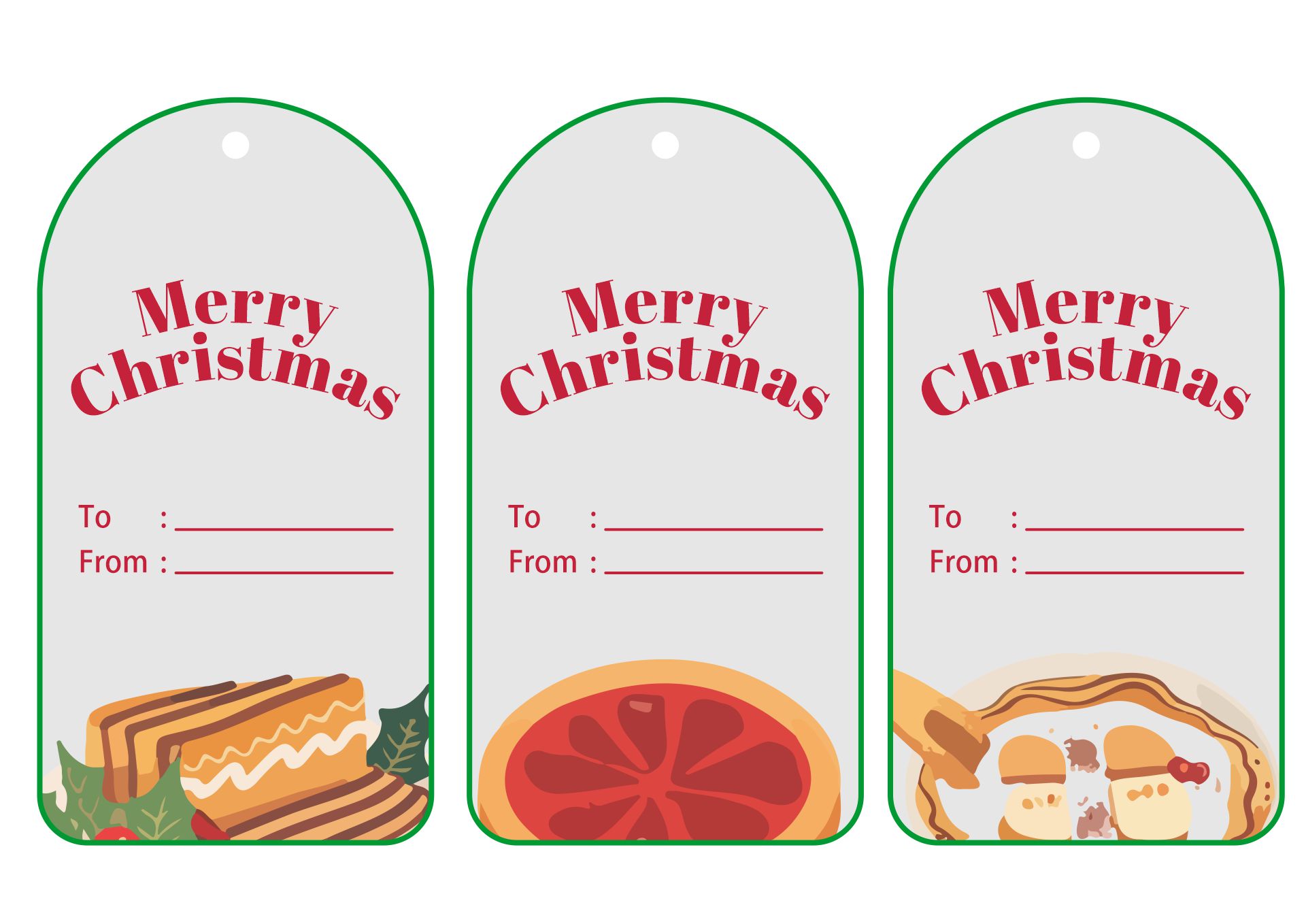 Christmas Dinner Gift Tag Printables