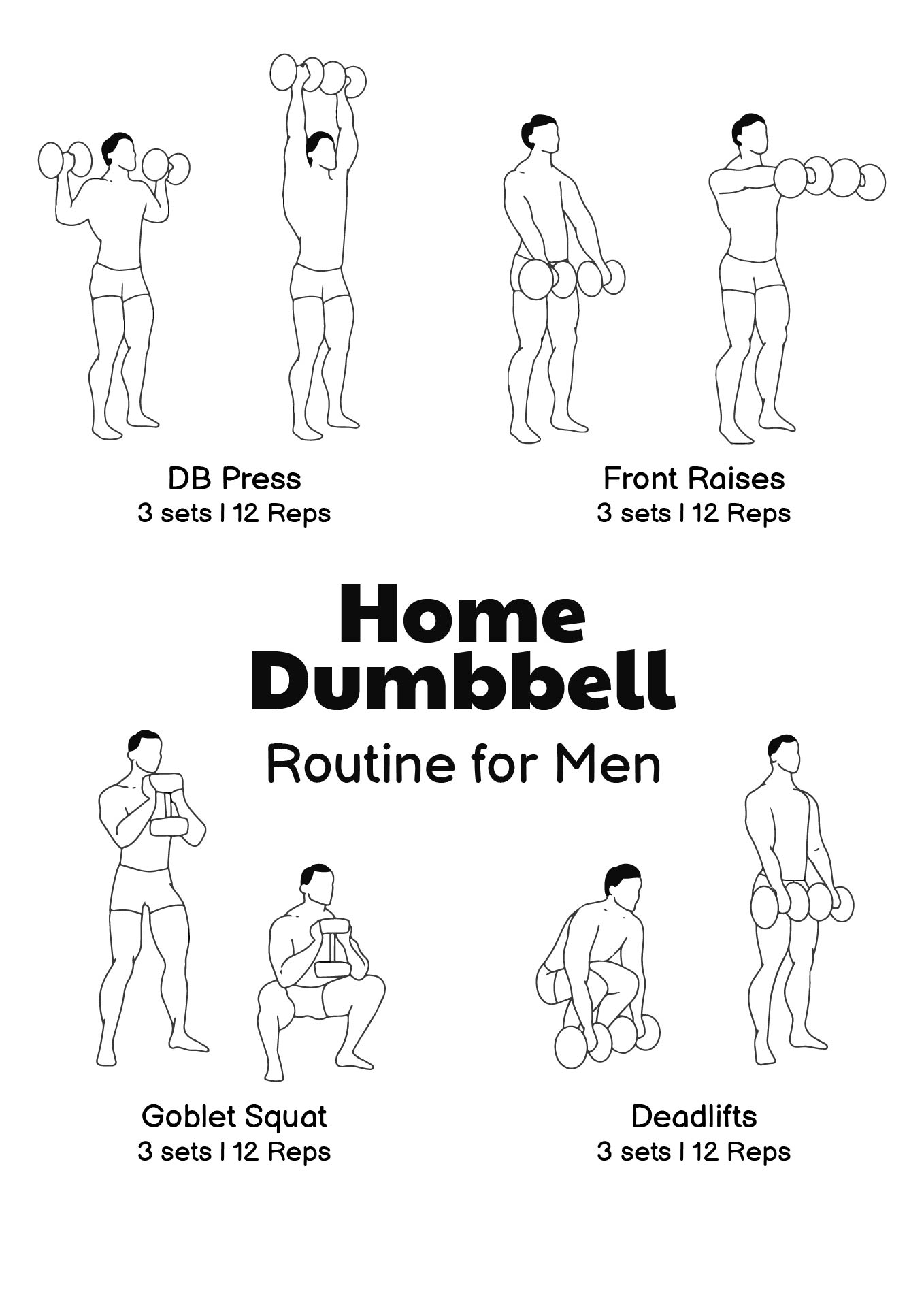 Home Dumbbell Routine Chart for Men