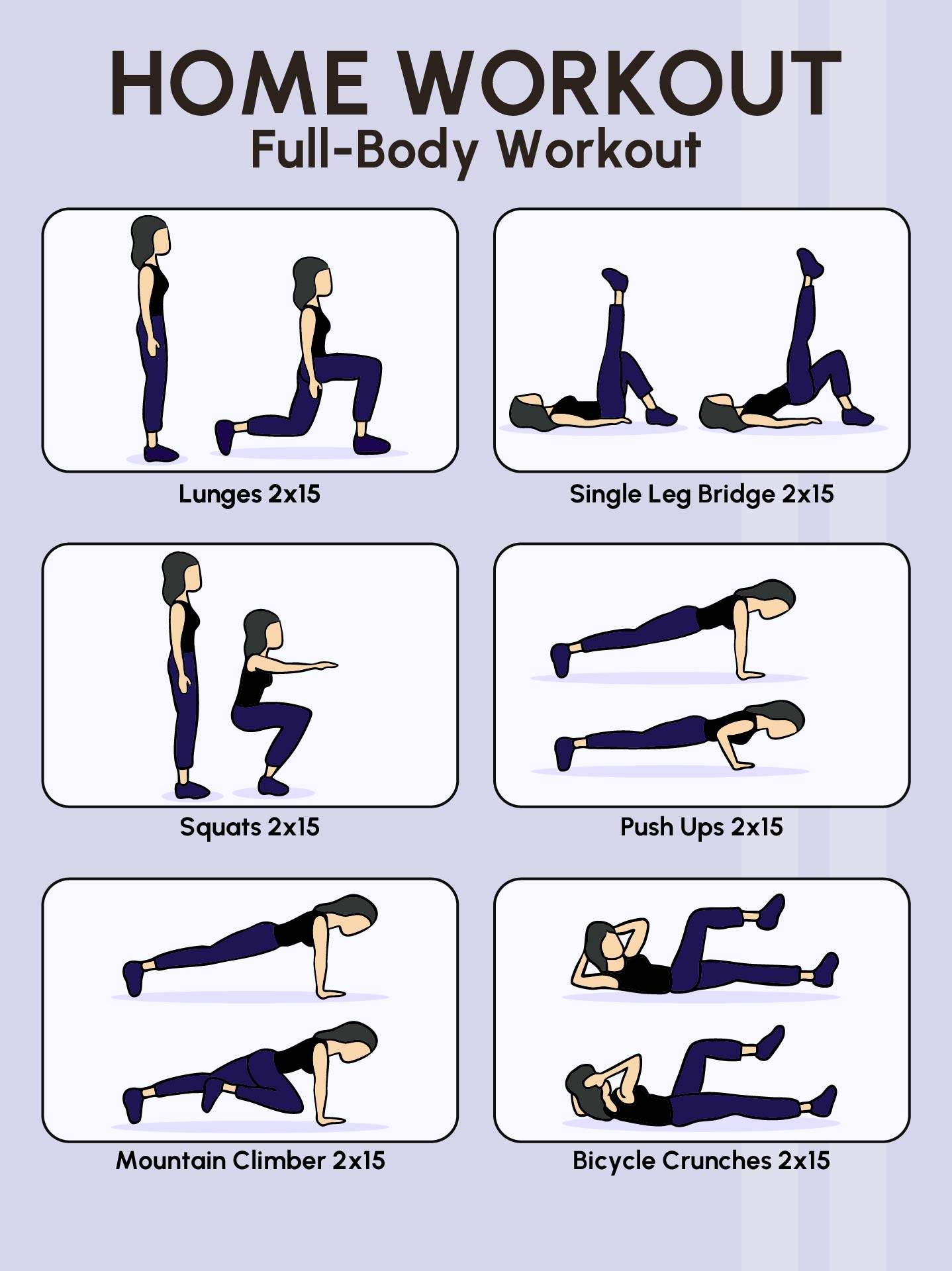 Home Workout Printable Exercise Sheets