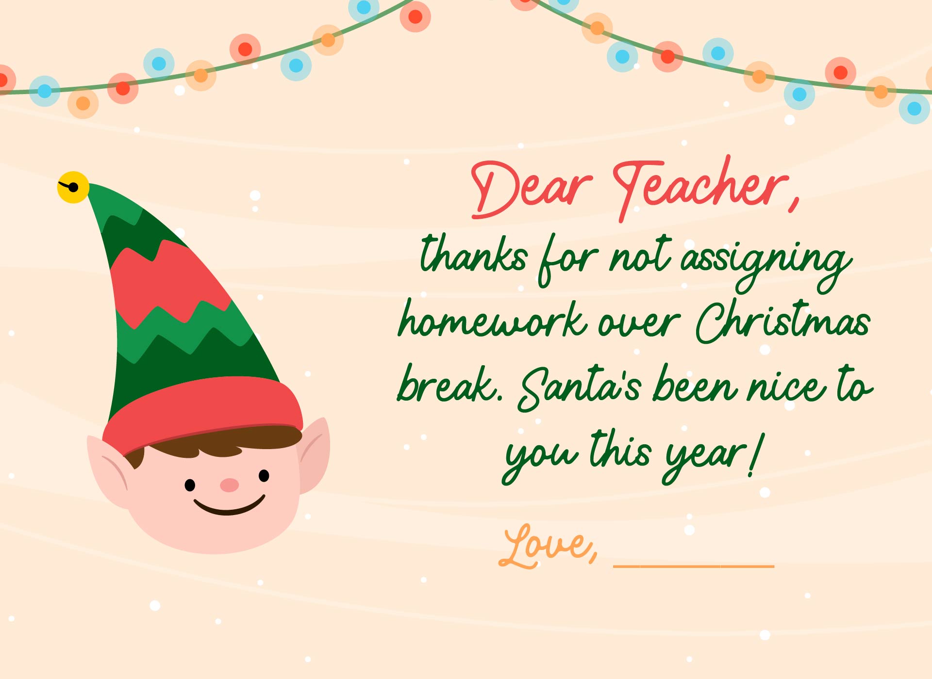 Printable Christmas Cards for Art Teachers