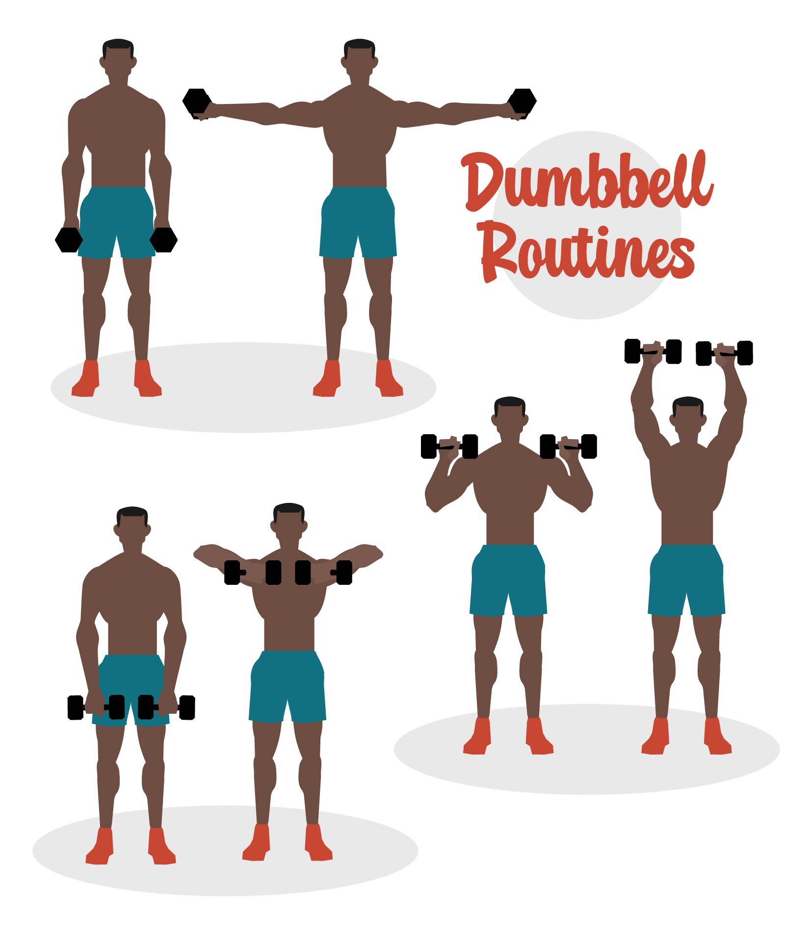 Printable Dumbbell Routines for Male Beginners