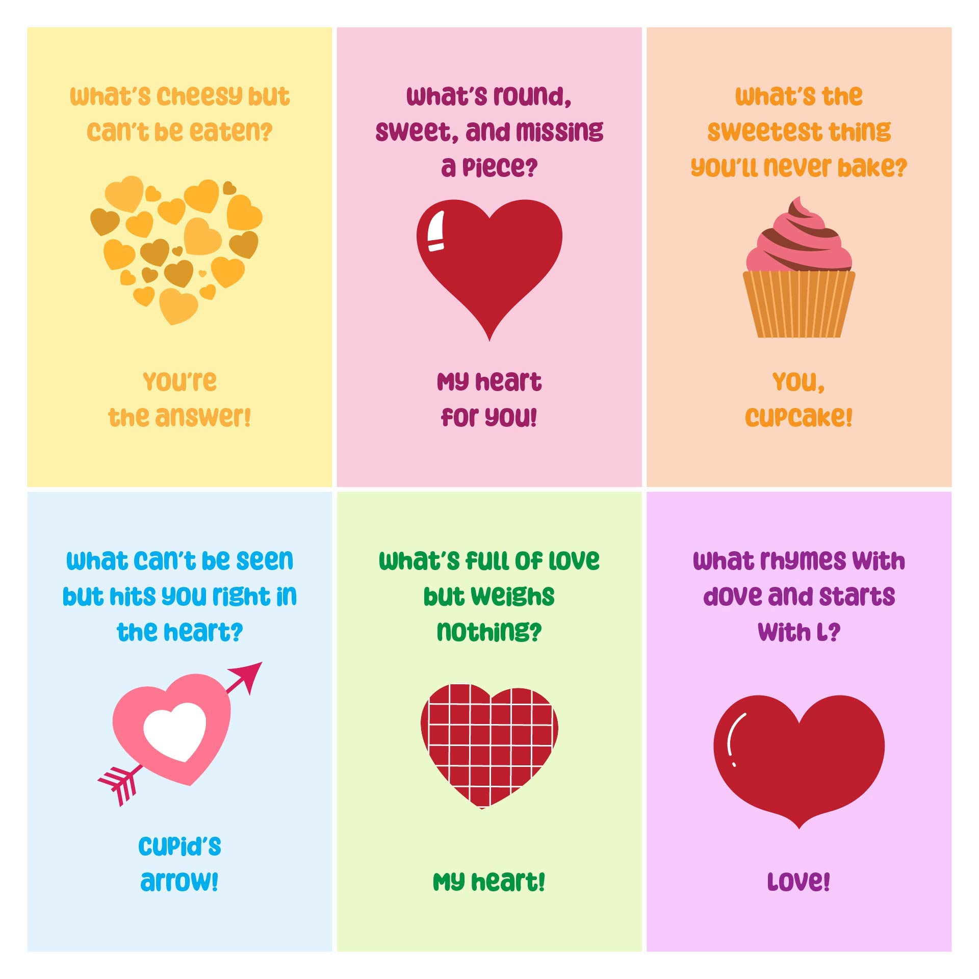 Printable Funny Valentine Heart Dialogues