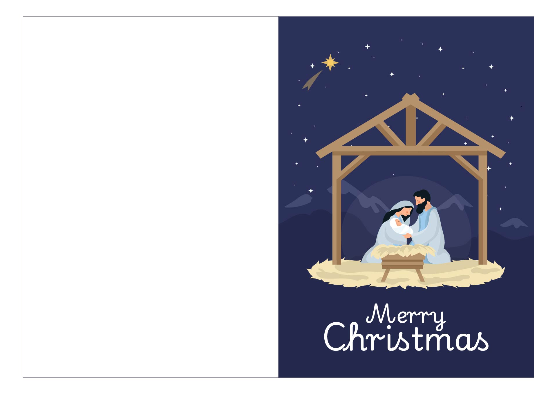 Printable Greeting Cards Religious Christmas Themes