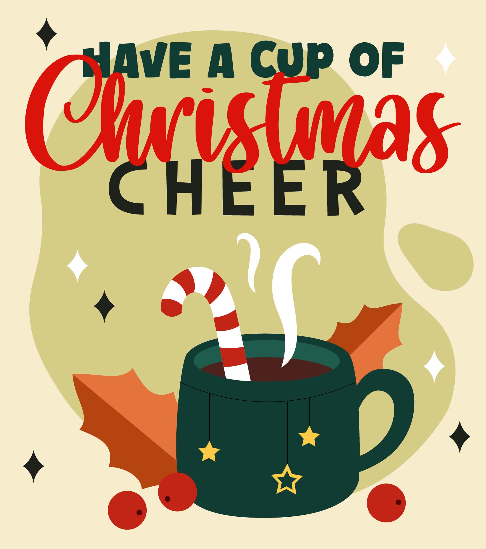 Printable Have a Cup of Christmas Cheer Signs