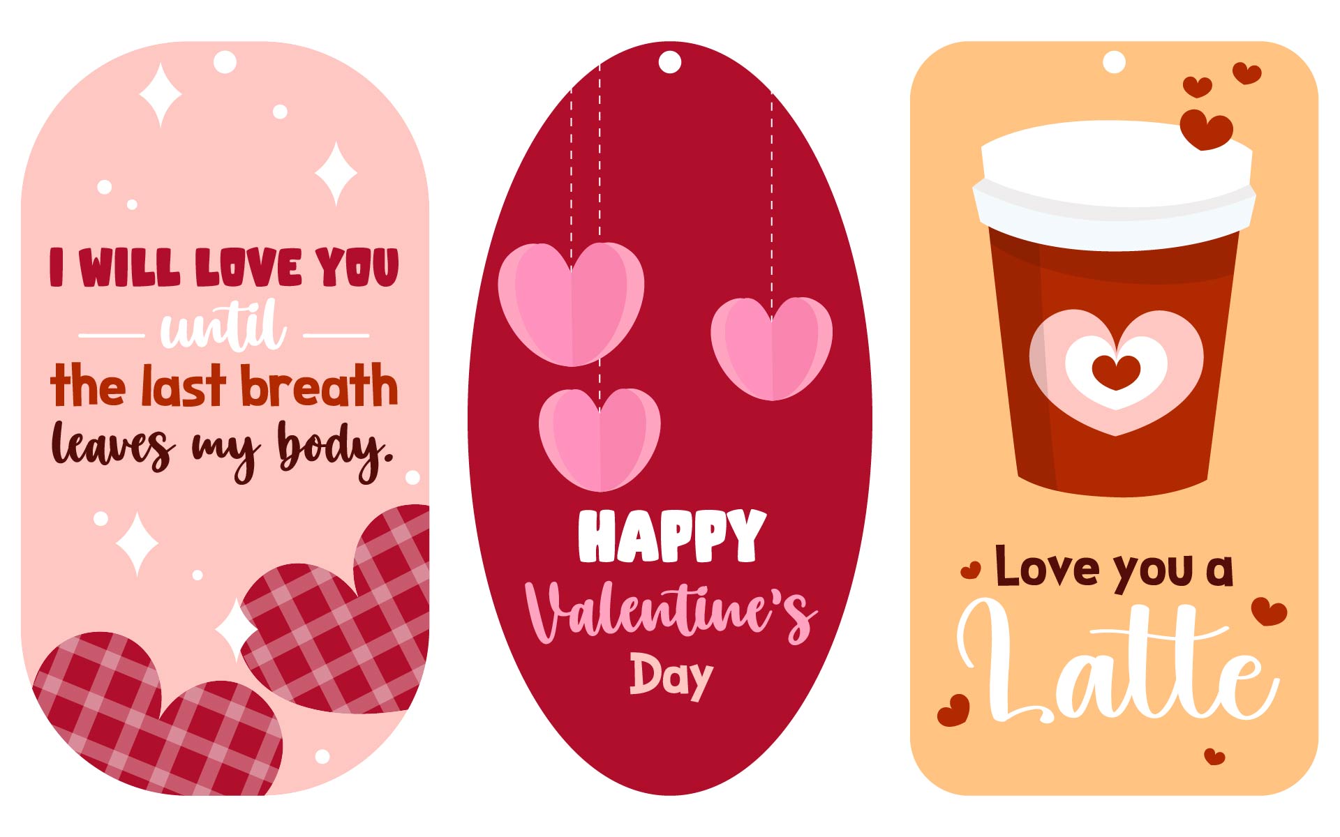 Printable Valentine Love Note Candy Tags