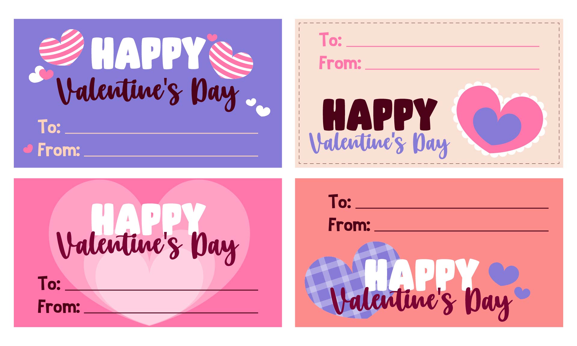 Printable Valentines Day Candy Gram Cards