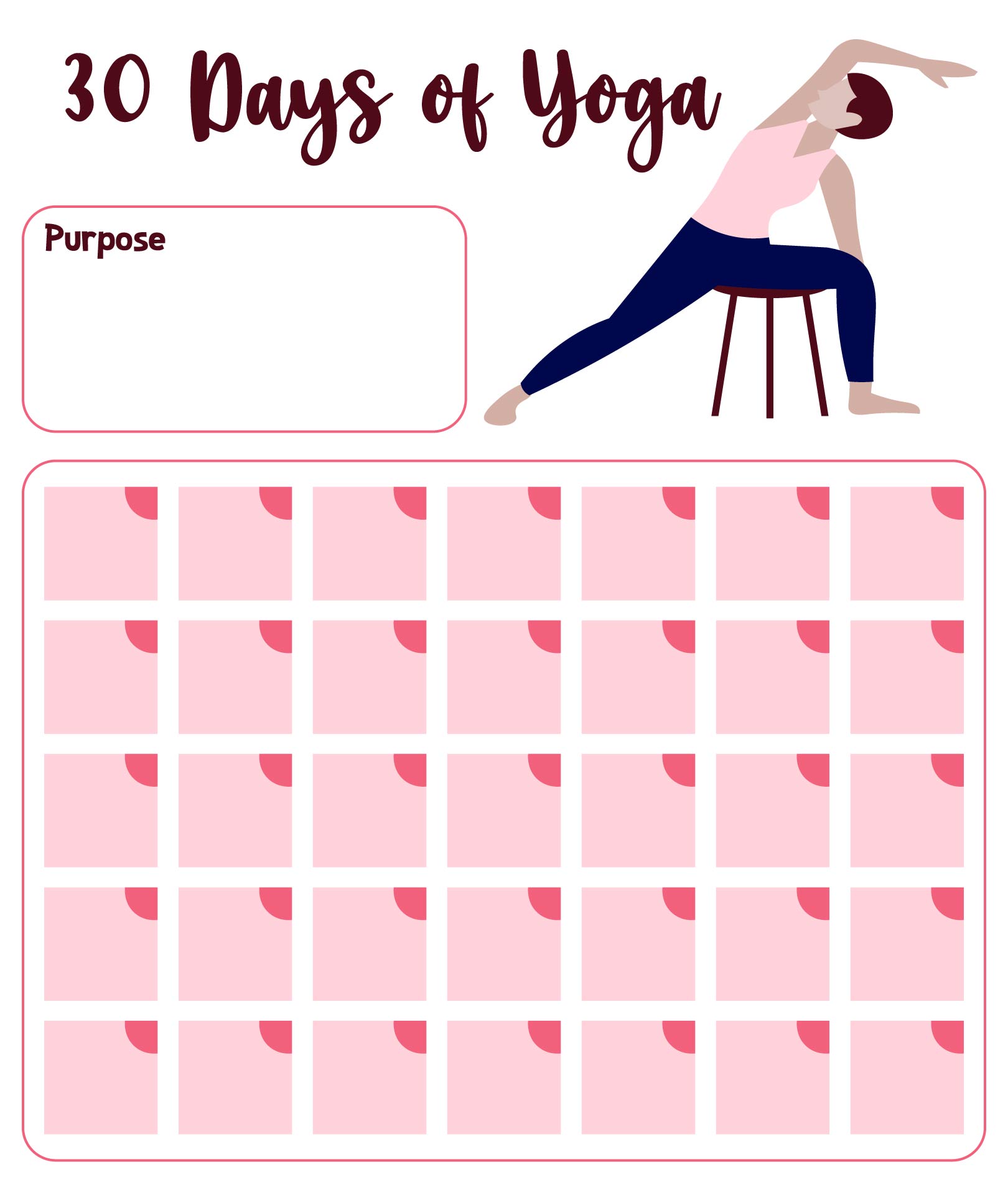 Printable Yoga Session Tracker