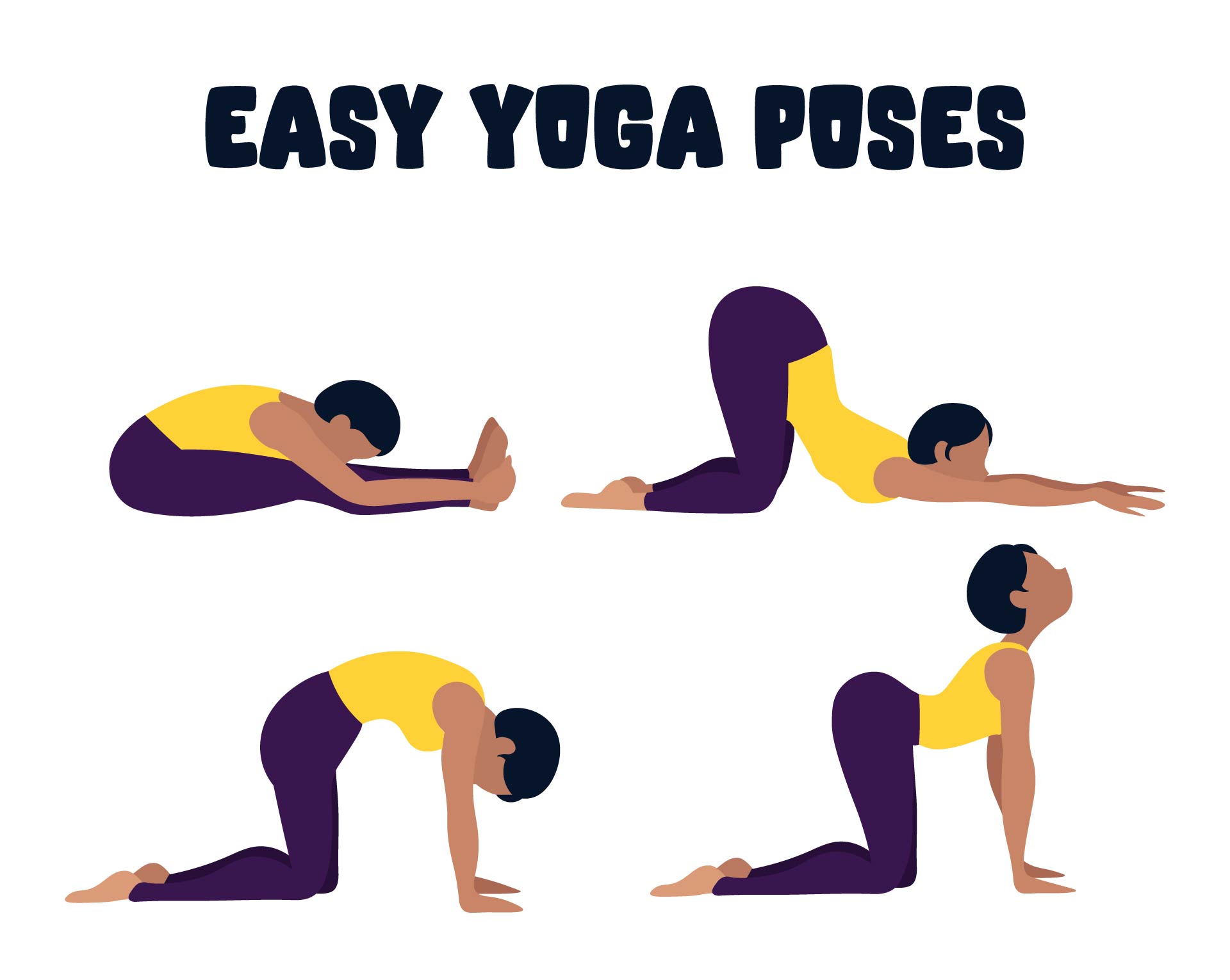 Simple Printable Yoga Poses for Beginners