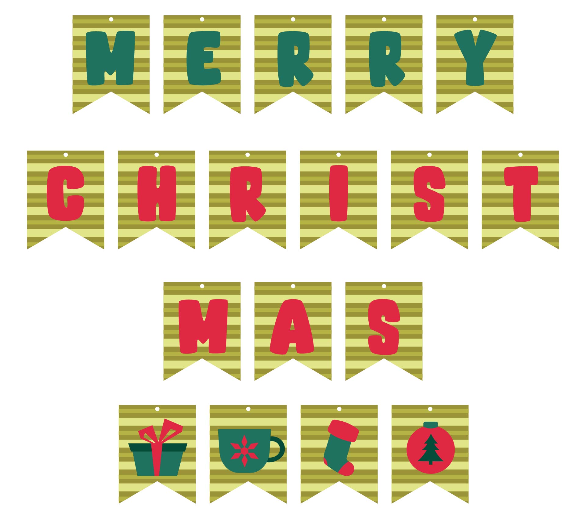 Witty Merry Christmas Banner Printables