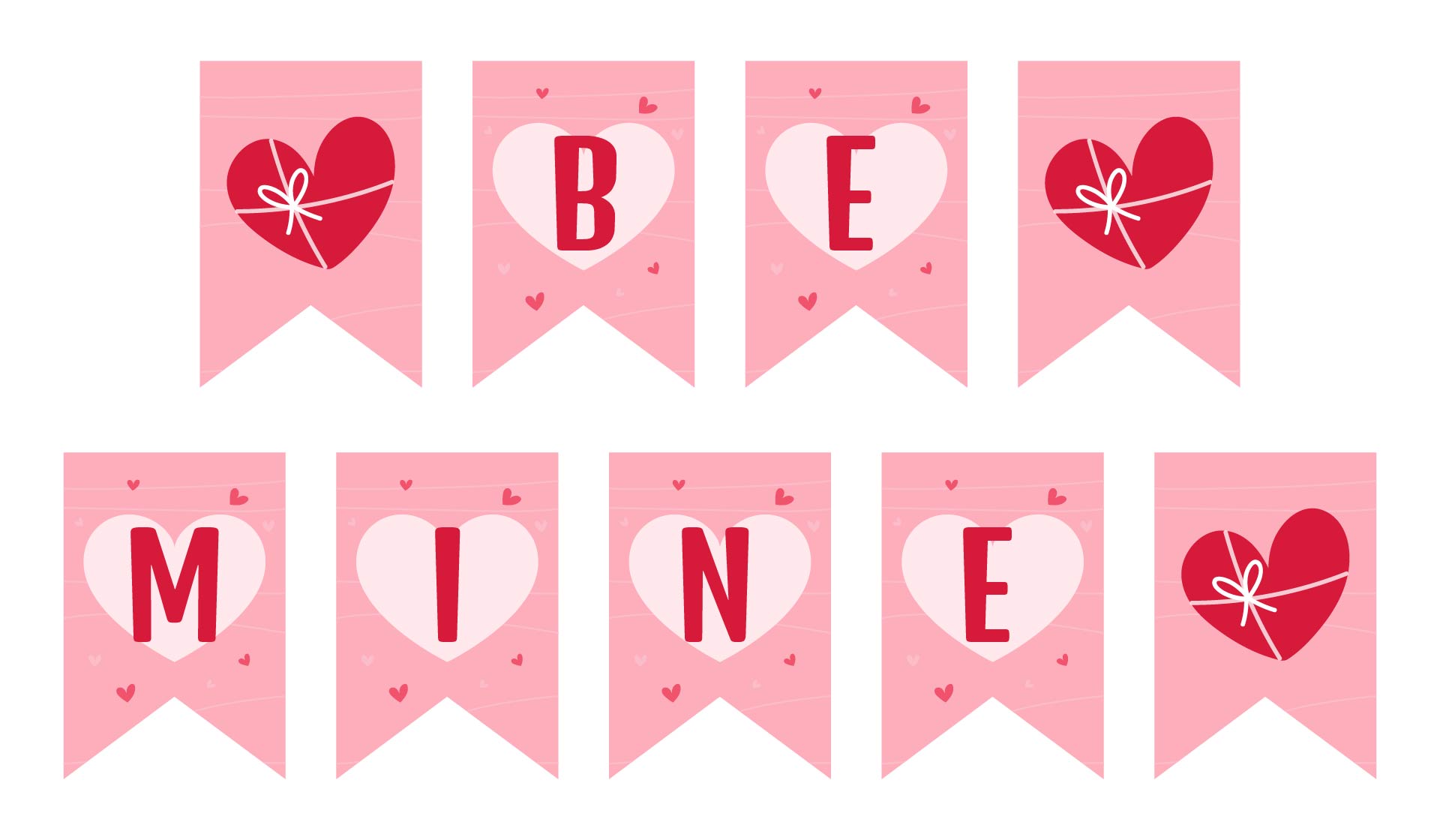 Be Mine Valentine Banner Printable