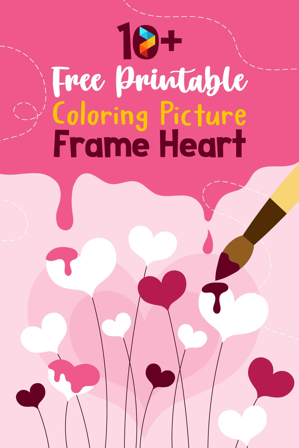 Coloring Picture Frame Heart