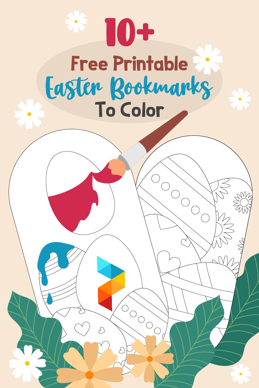 Easter Bookmarks To Color