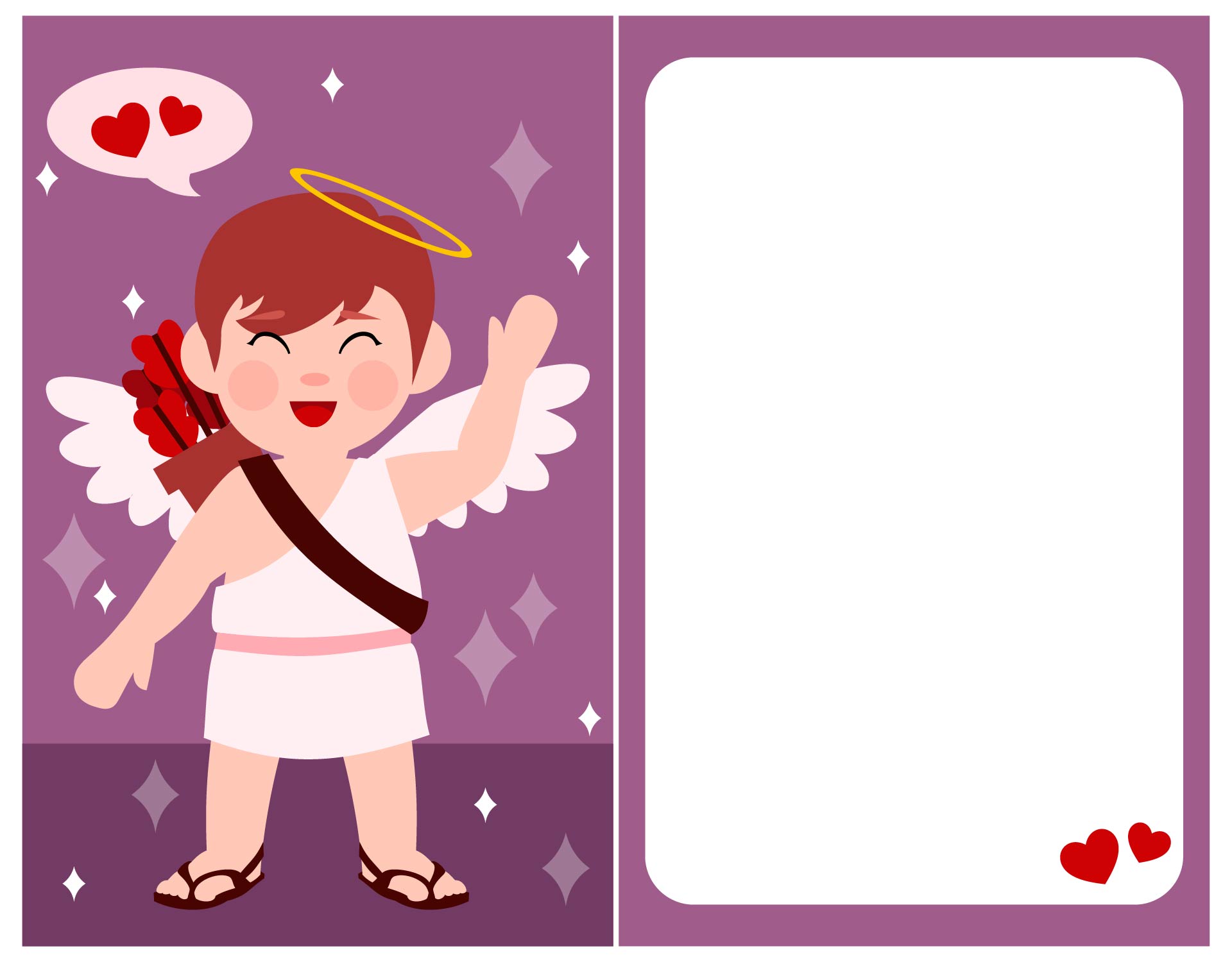 Cute Angel Valentine Cards Printable