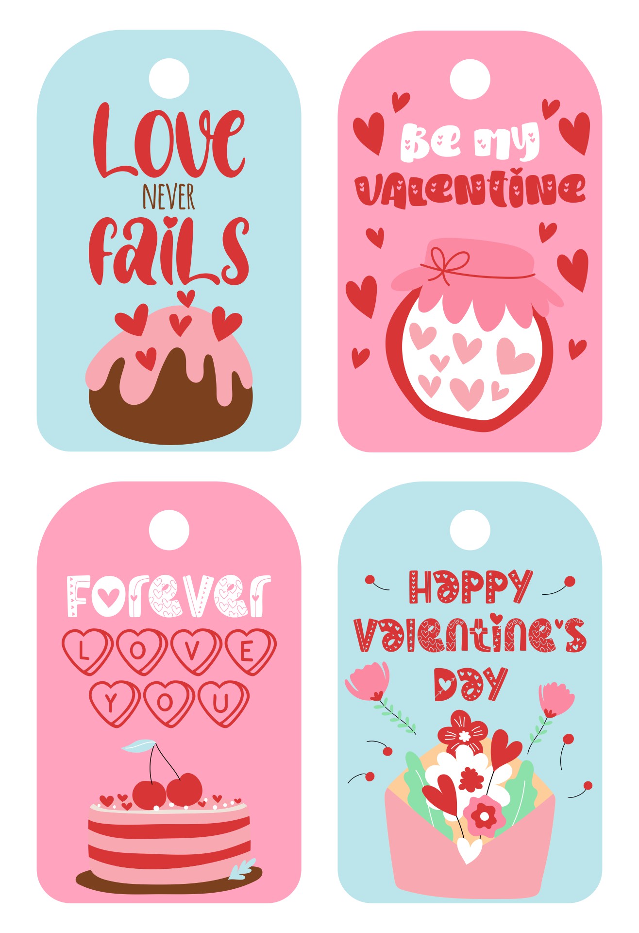 Cute Printable Valentines Day Gift Tags