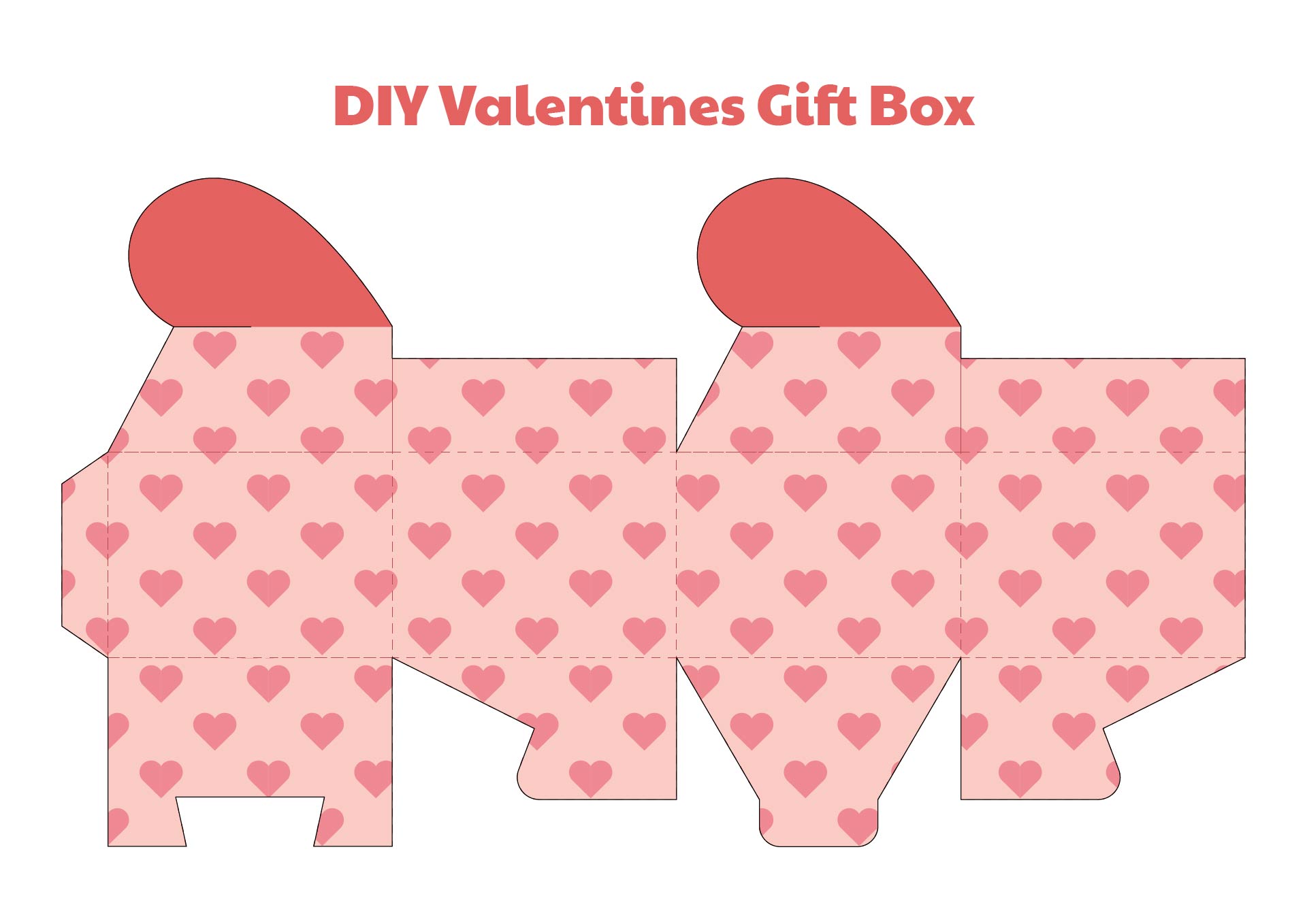 DIY Valentine Heart Box Printables