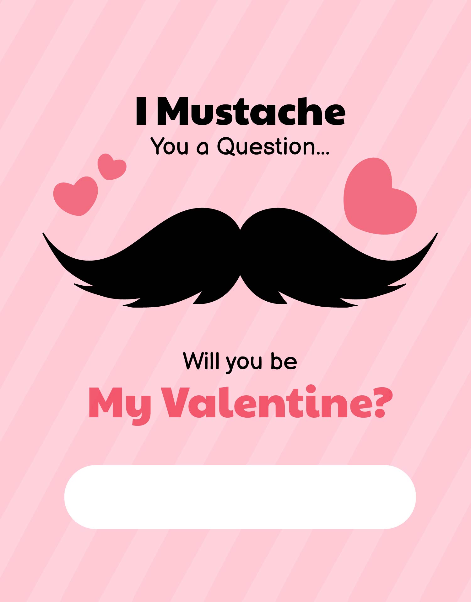 Funny Mustache Printable Valentines for Adults