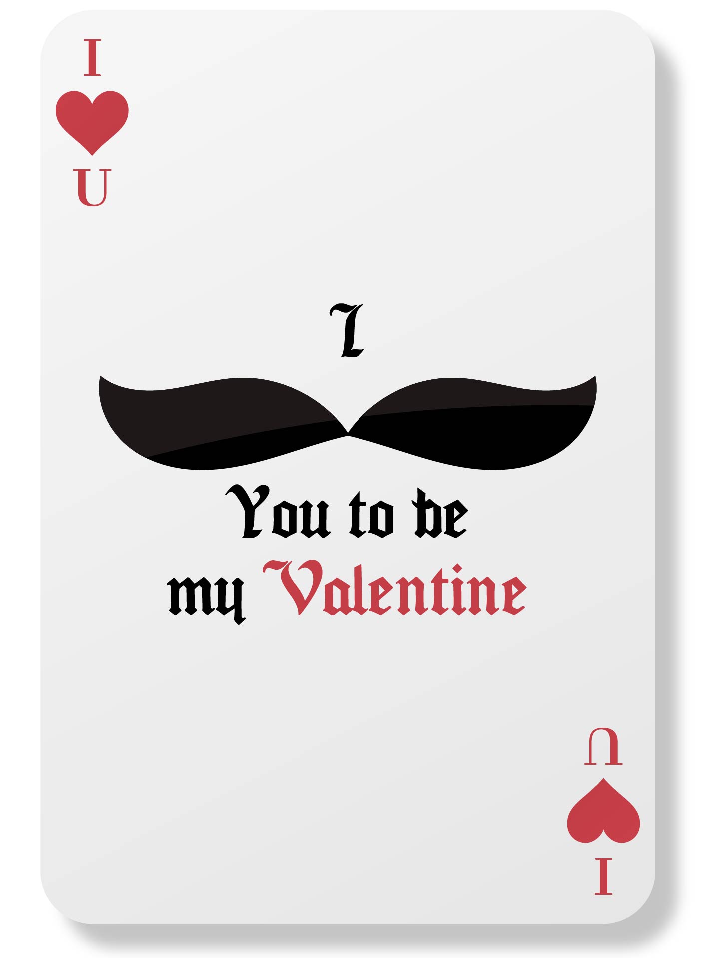 Funny Mustache Valentine Printables for Him