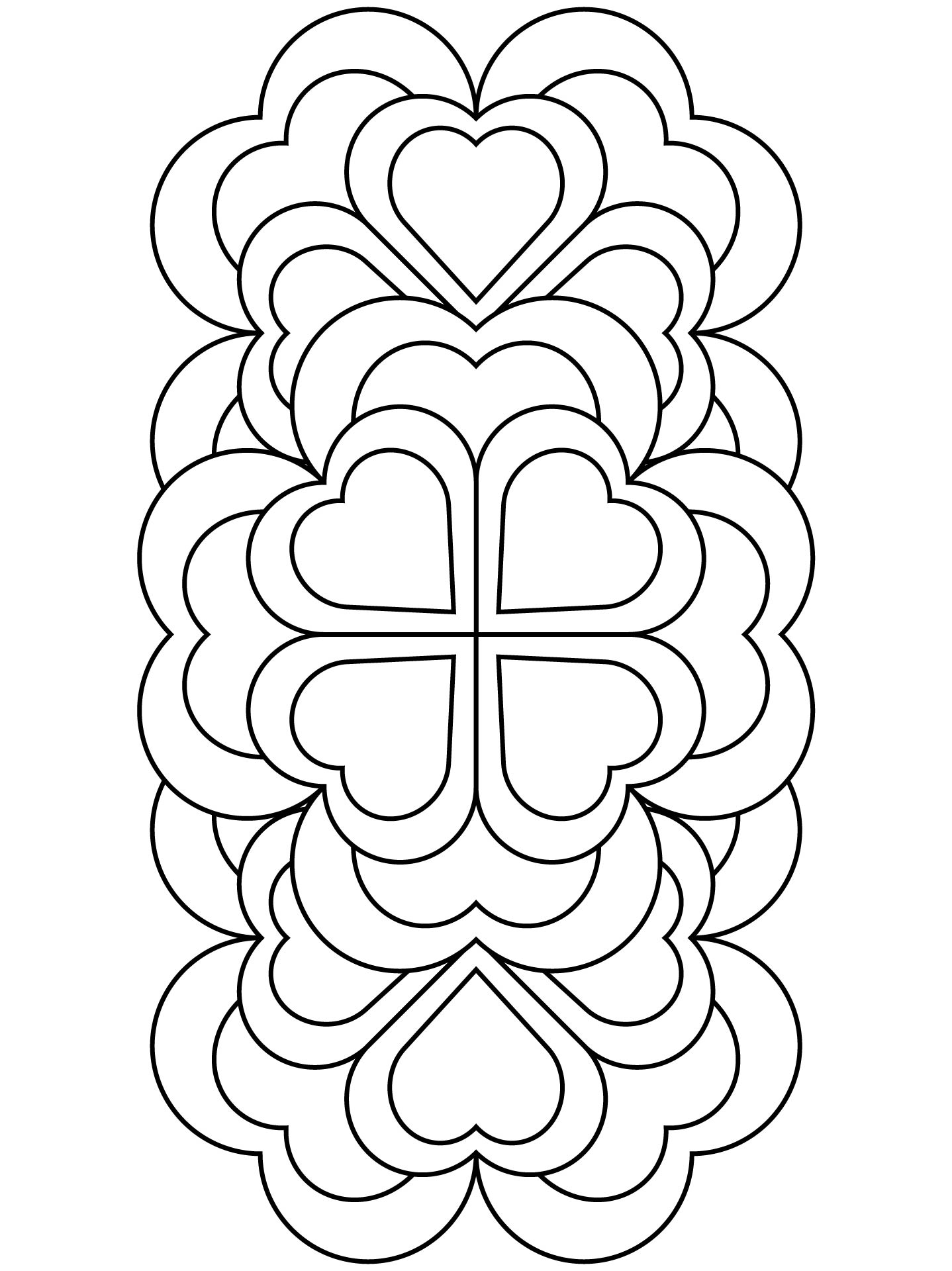 Heart Shape Coloring Pages Printable