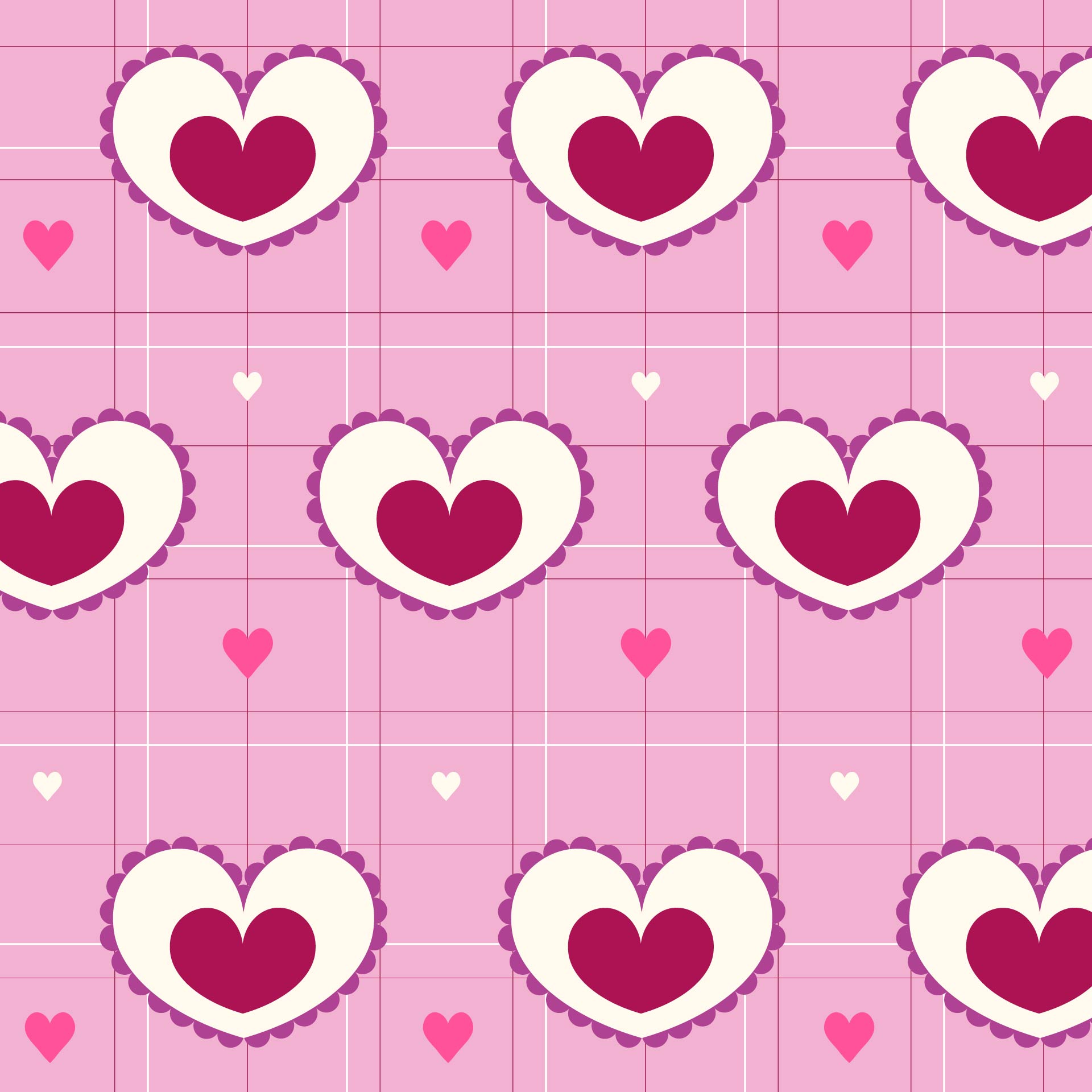 Heart-Themed Printable Craft Paper for Valentine