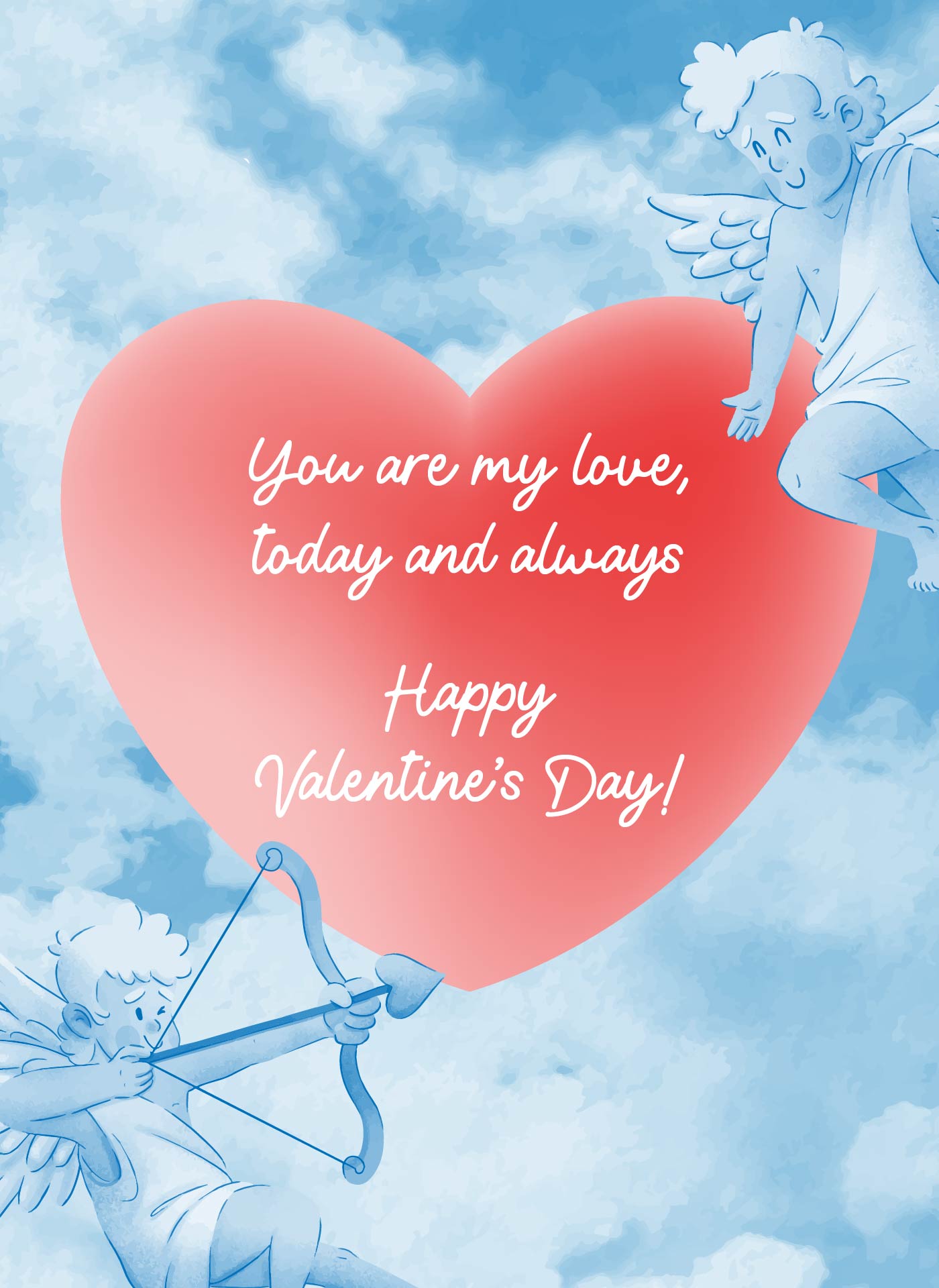 Heavenly Angel Valentine Card Printables