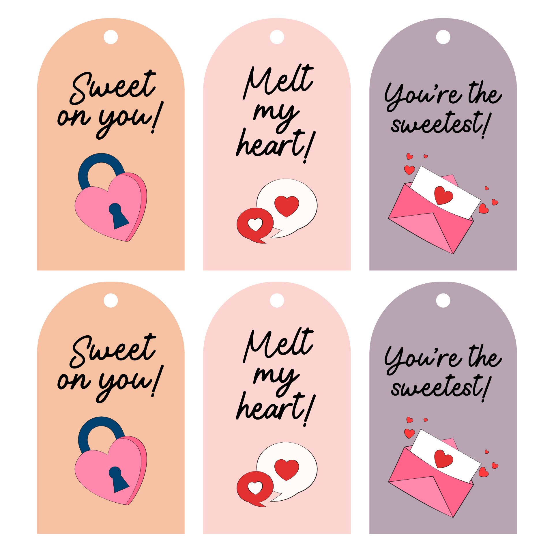 Homemade Chocolate Valentine Tags