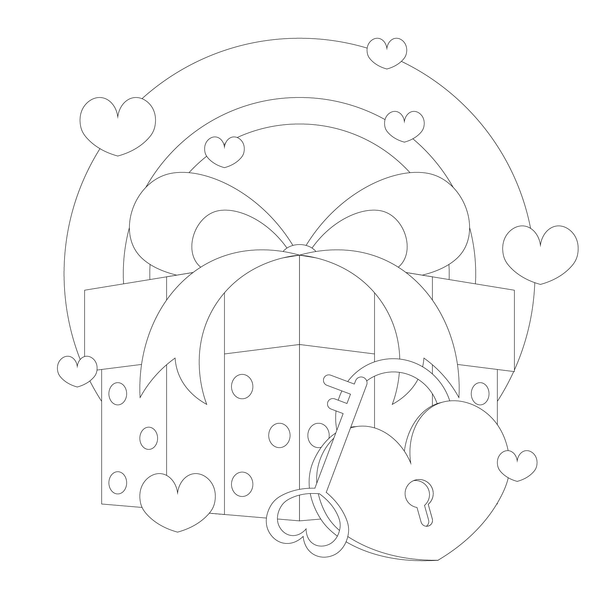 Love Themed Valentines Day Printable Coloring Pages