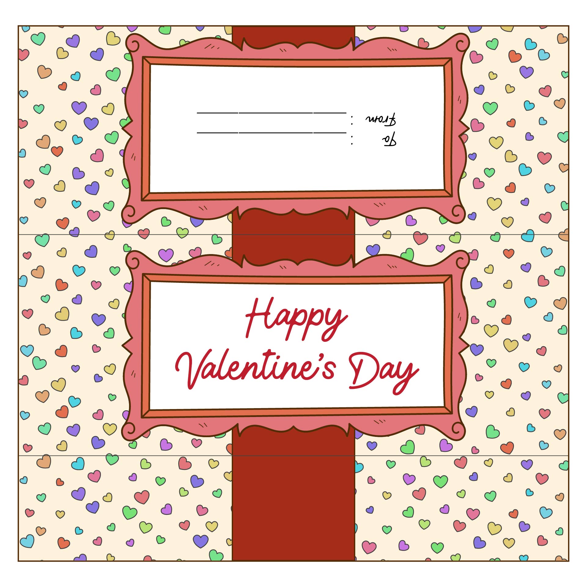 Printable Chocolate Valentine Wrappers