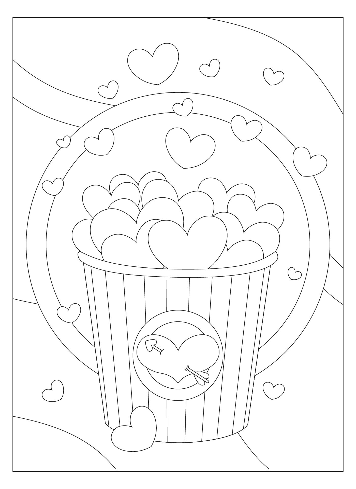 Printable Coloring Sheets Romantic Themes