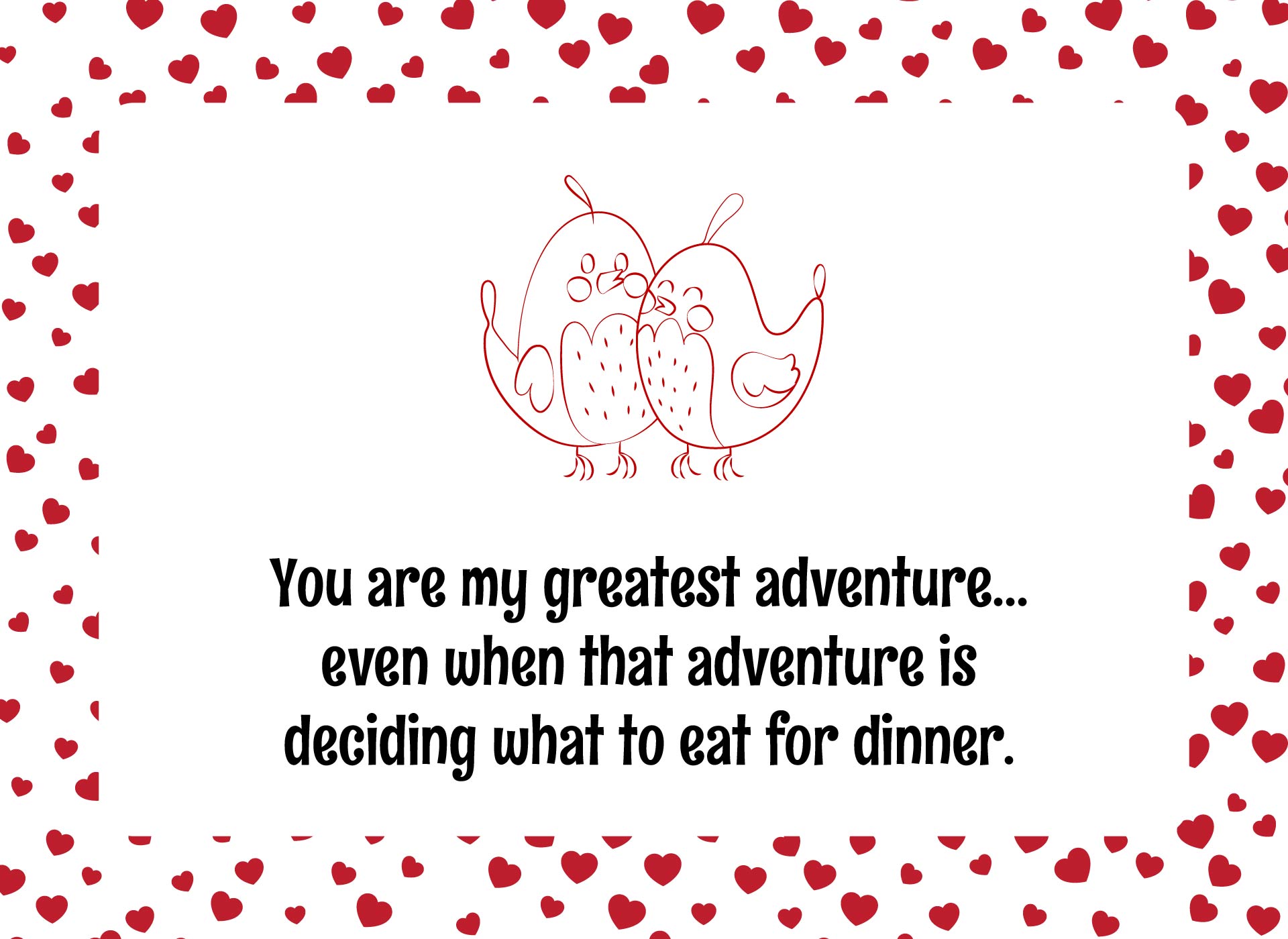 Printable Cute Valentine Cards for Wife