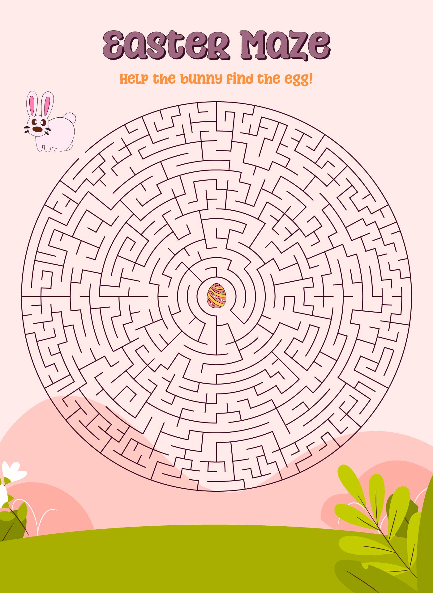 Printable Easter Mazes for Young Children