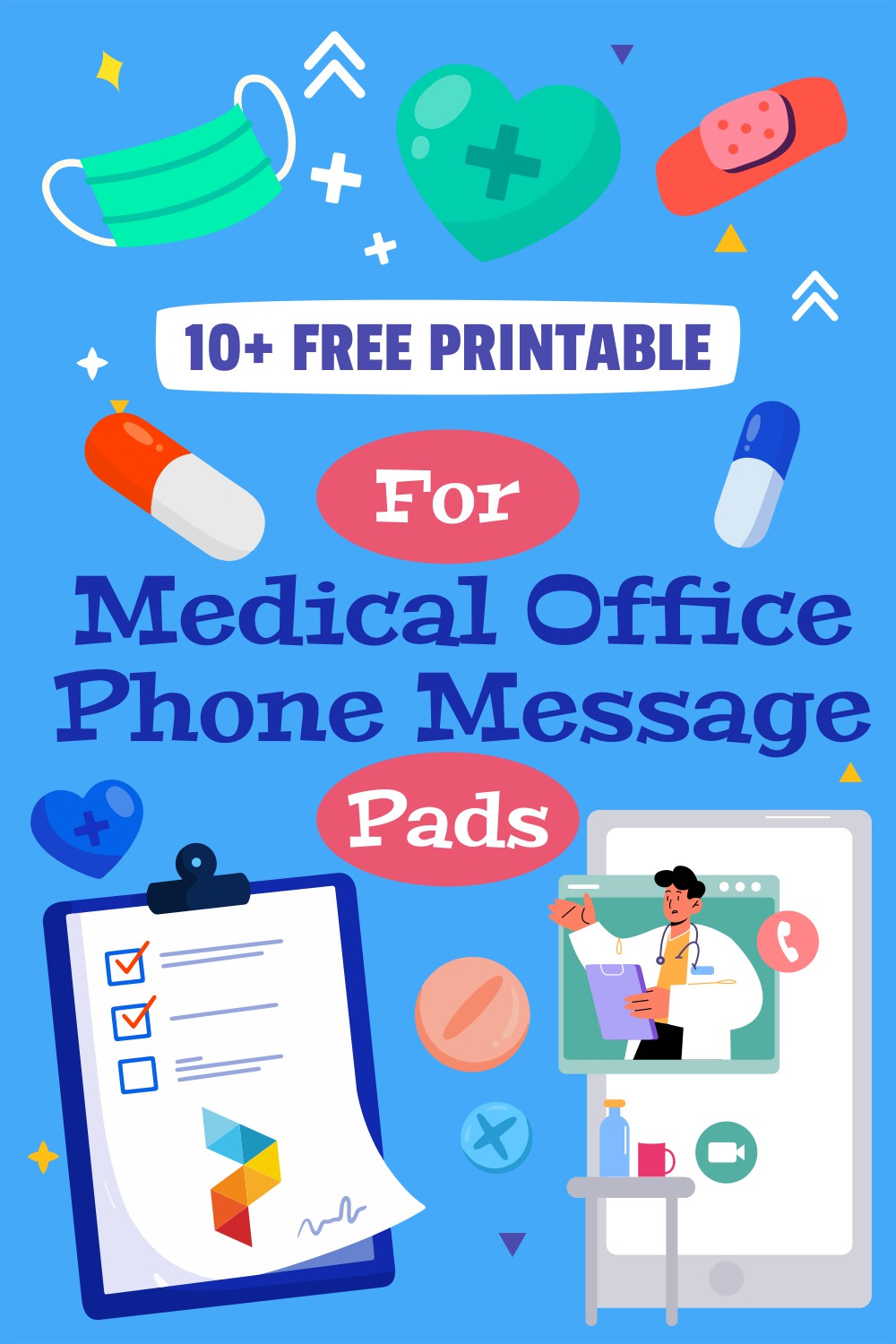 For Medical Office Phone Message Pads