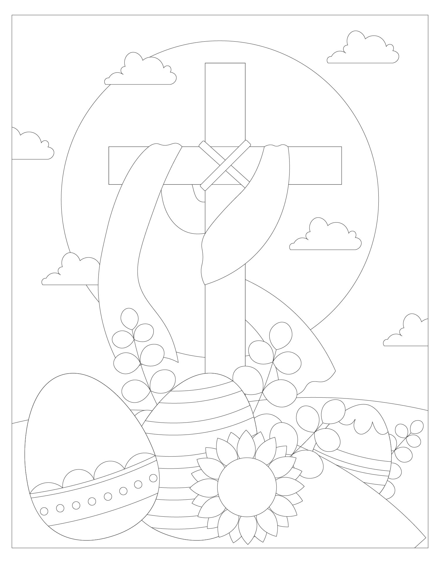 Printable Religious Easter Coloring Sheets for Kids