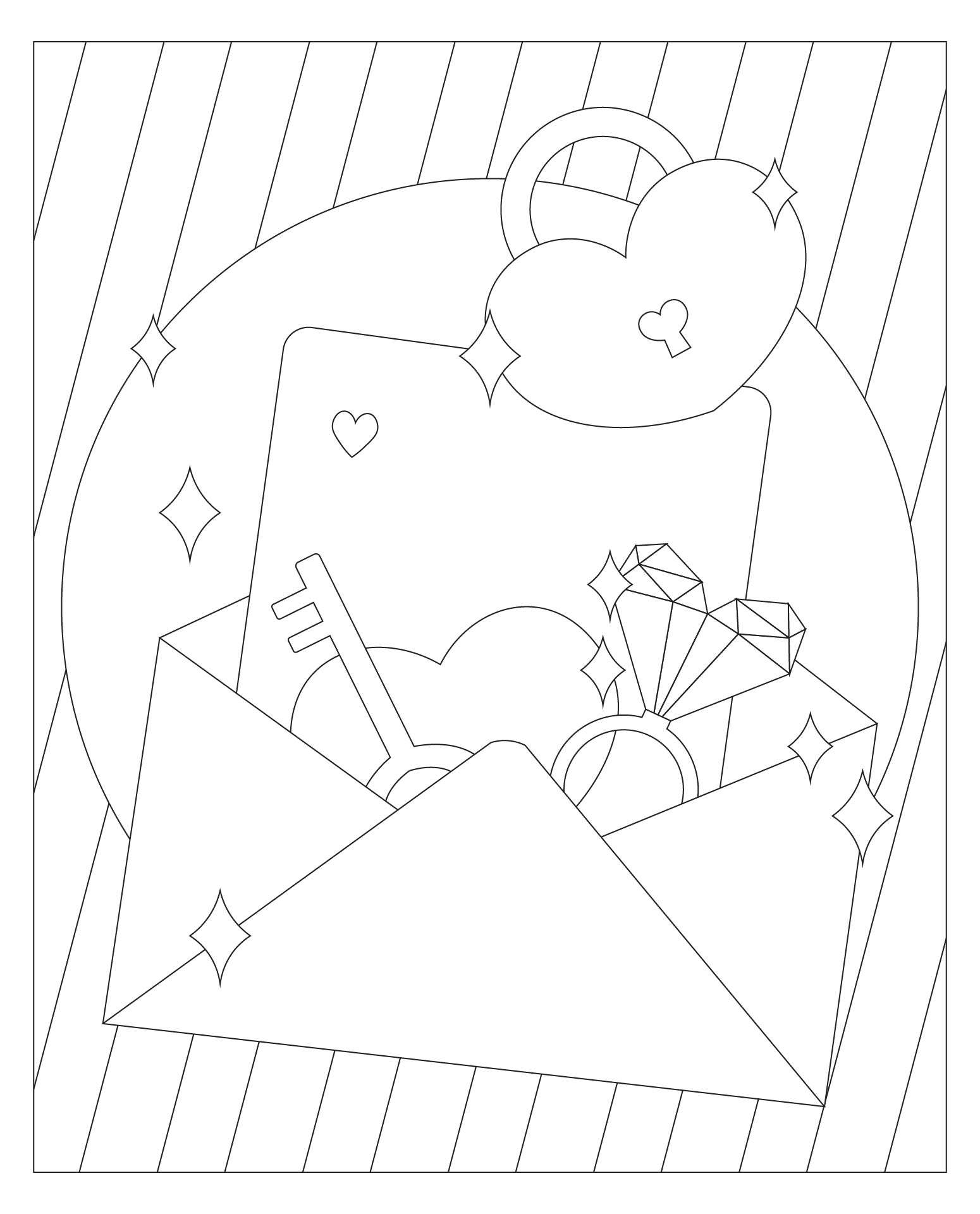 Printable Romantic Valentines Day Coloring Pages for Kids