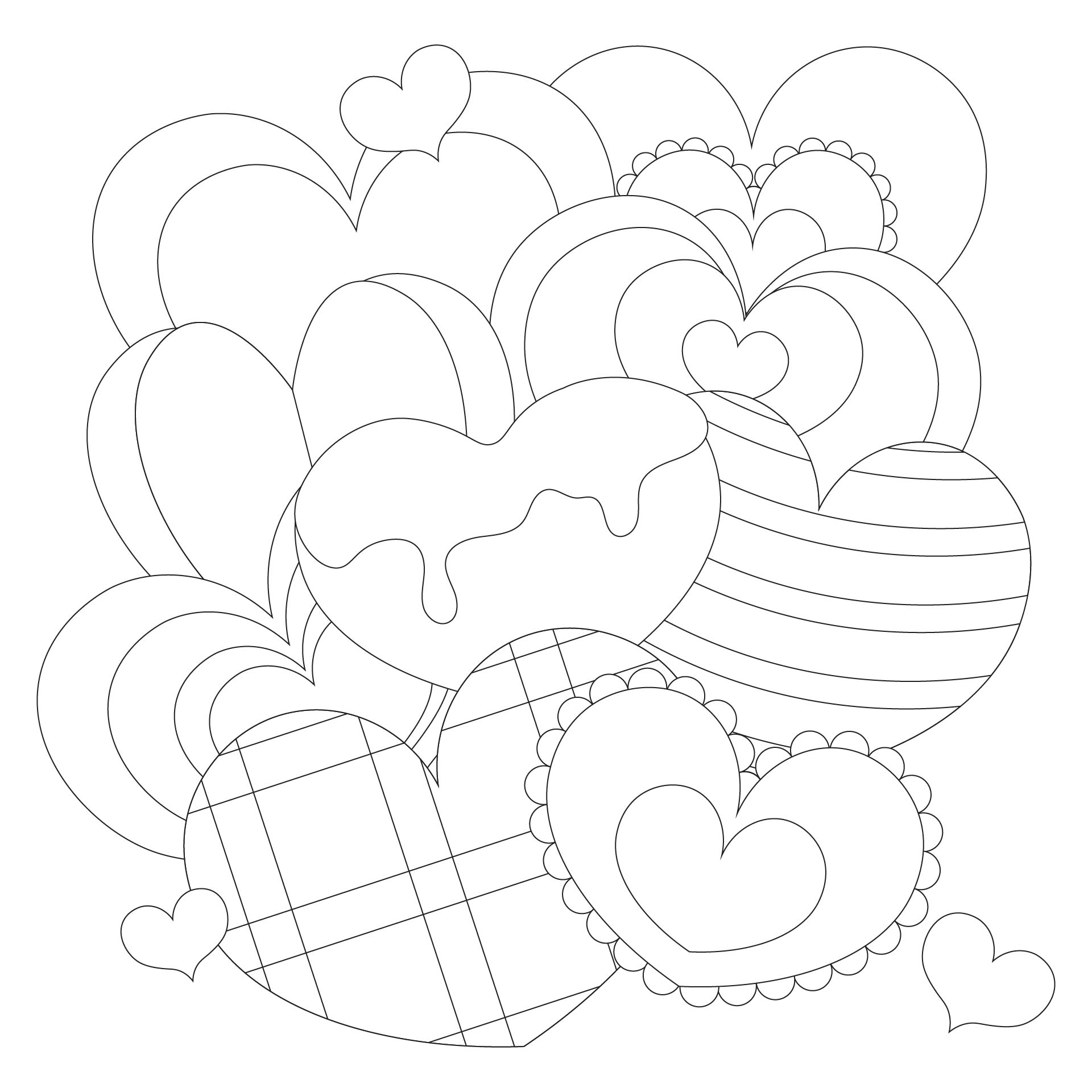 Printable Valentine Heart Coloring Pages