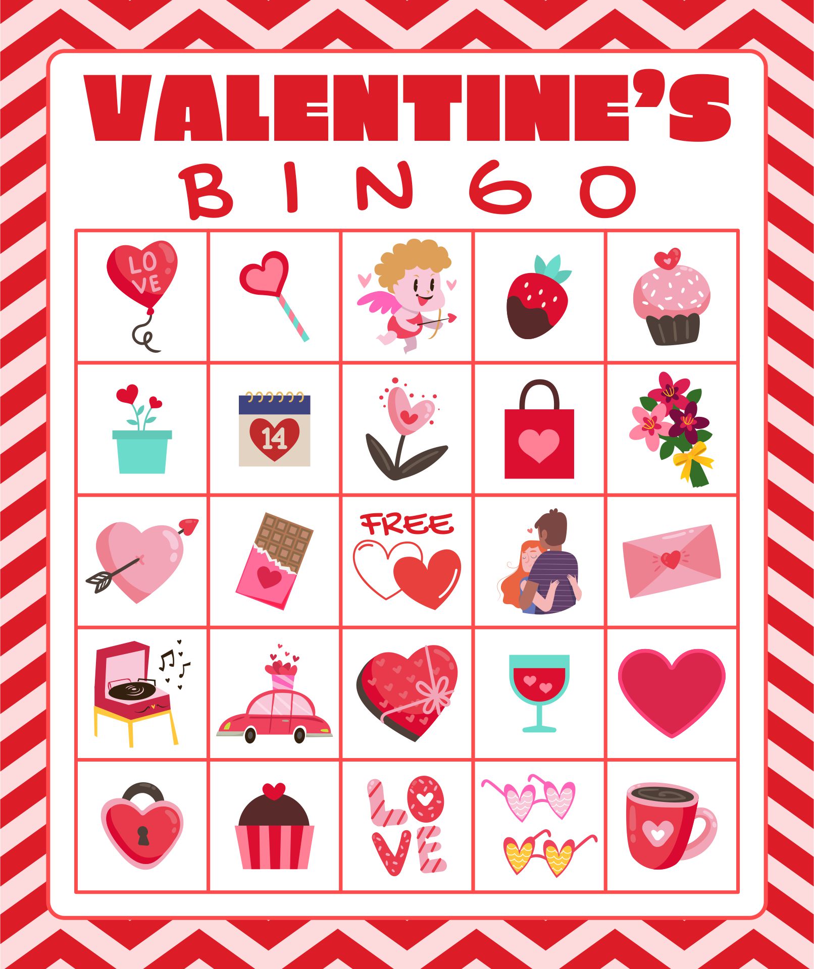 Printable Valentines Day Bingo Cards