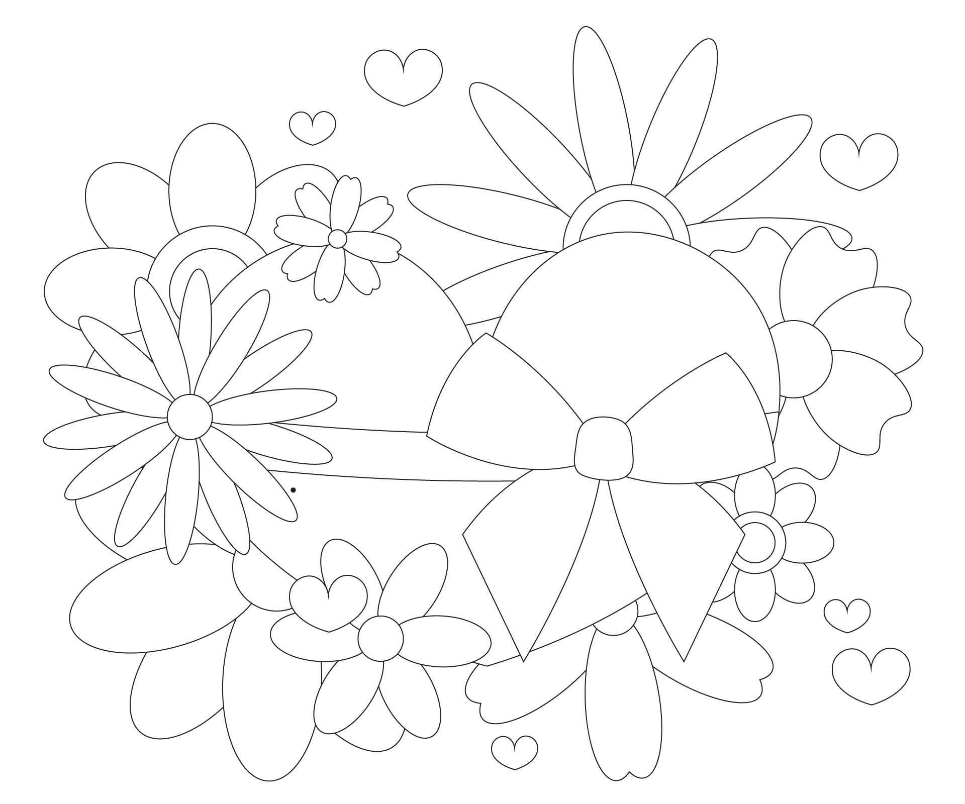 Printable Valentines Day Flowers Coloring Pages