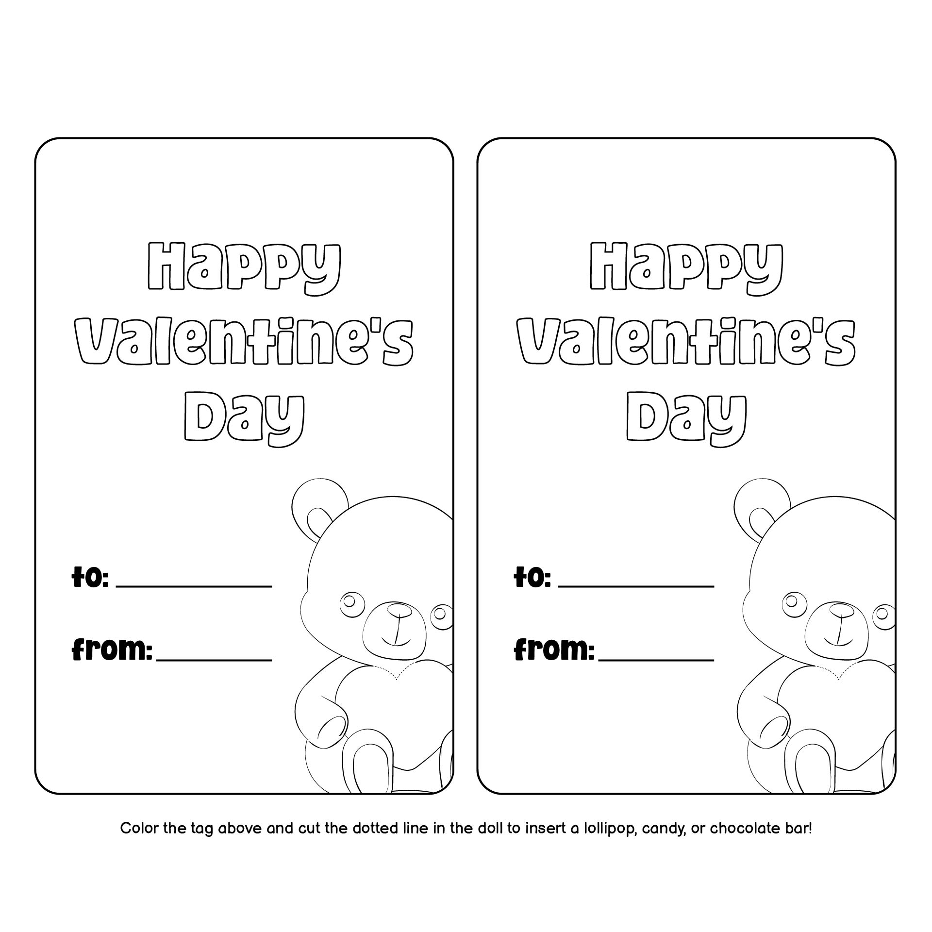 Printable Valentines Day gift tags and crafts