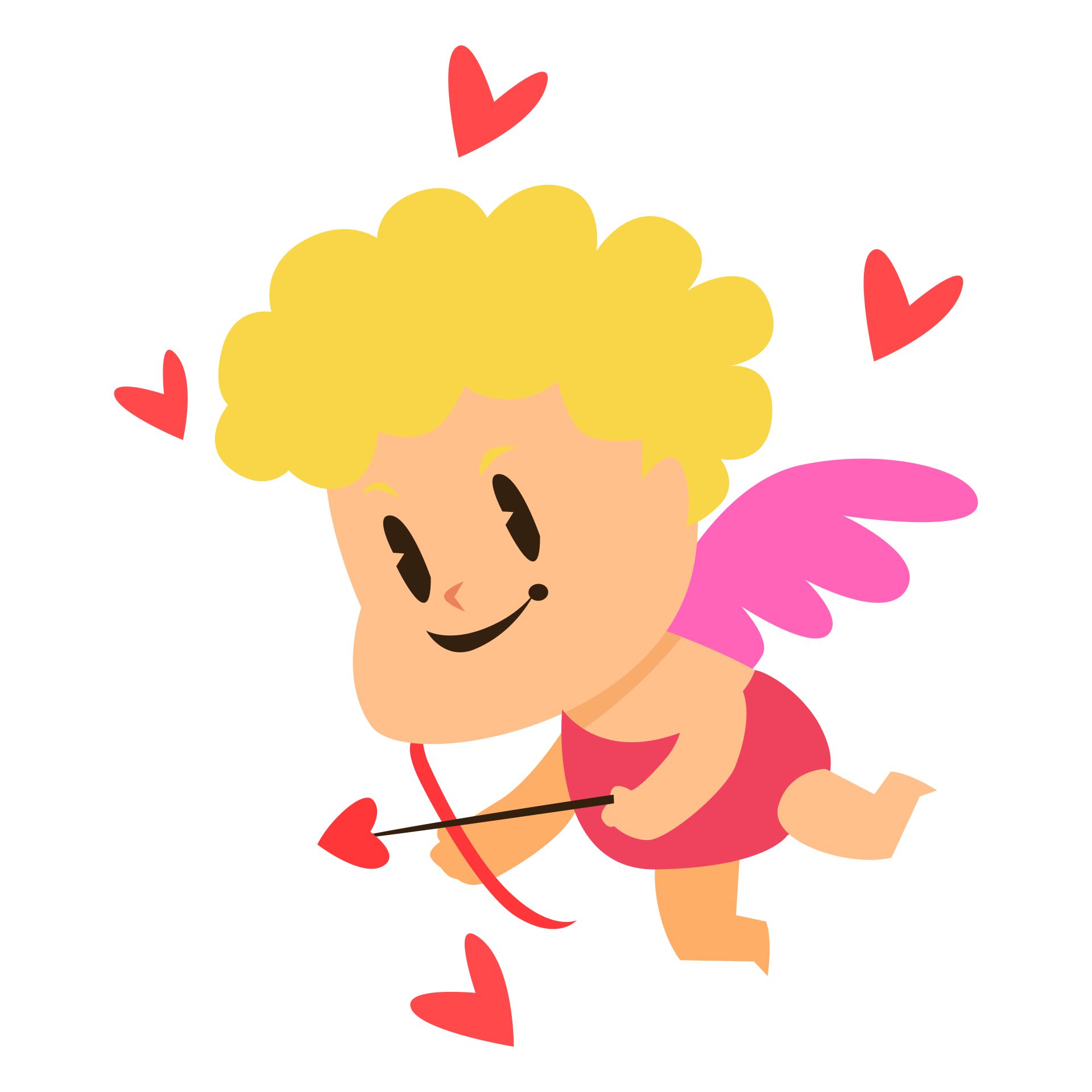 Printable Valentines Cupid Clip Art