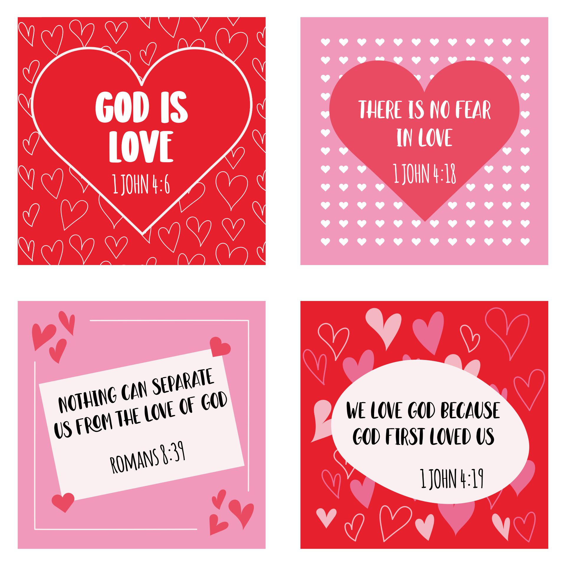 Scripture-based Valentine Cards to Print