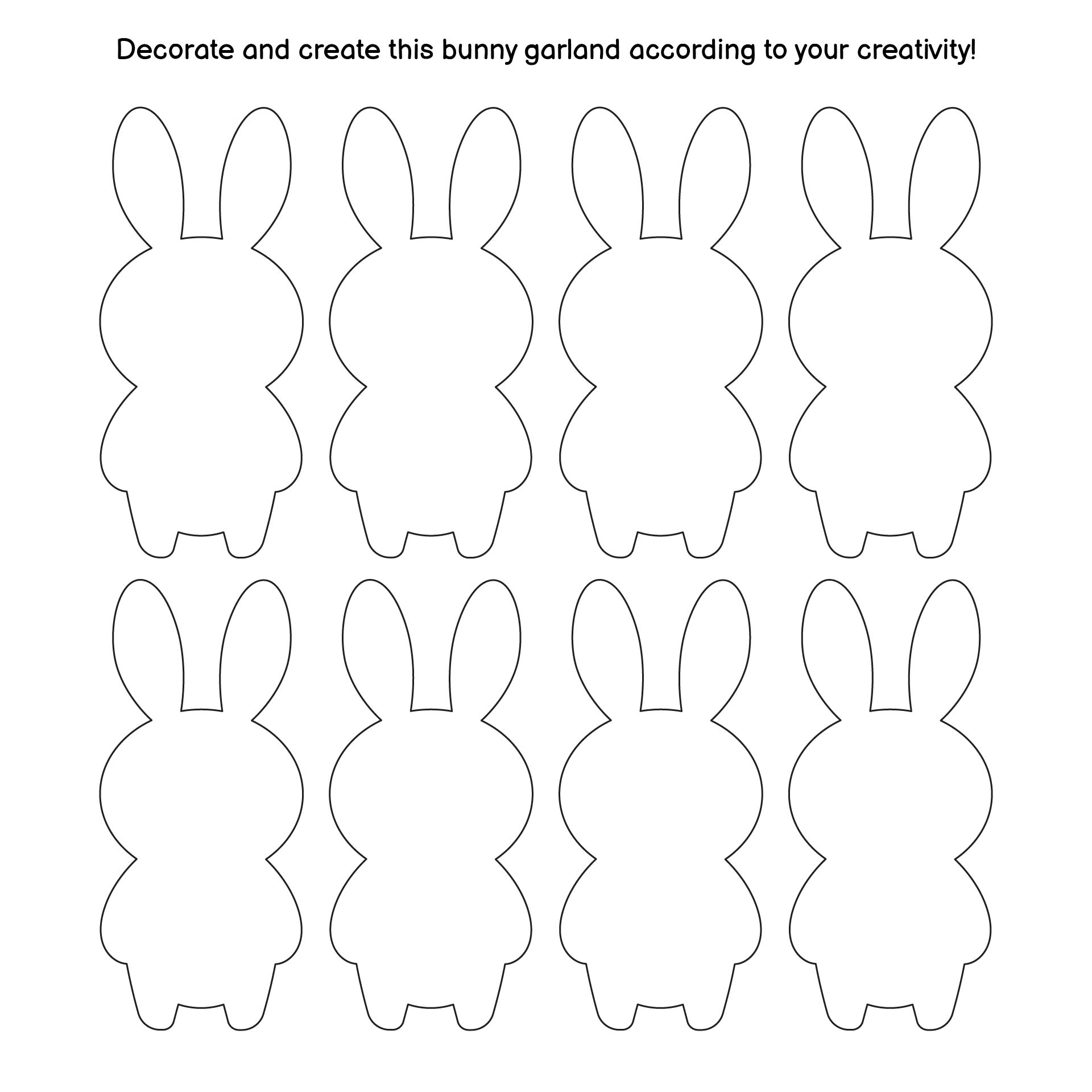 Small Easter Craft Printable Bunny Decorations