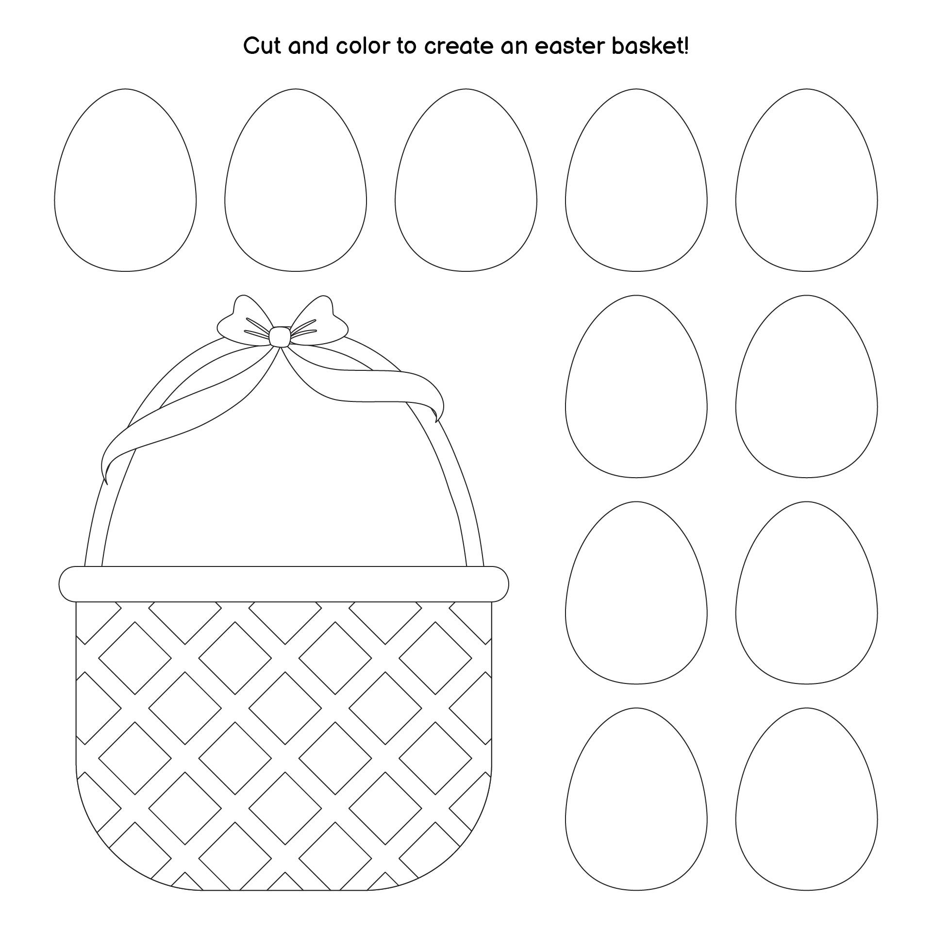 Small Easter Craft Printable for Toddlers