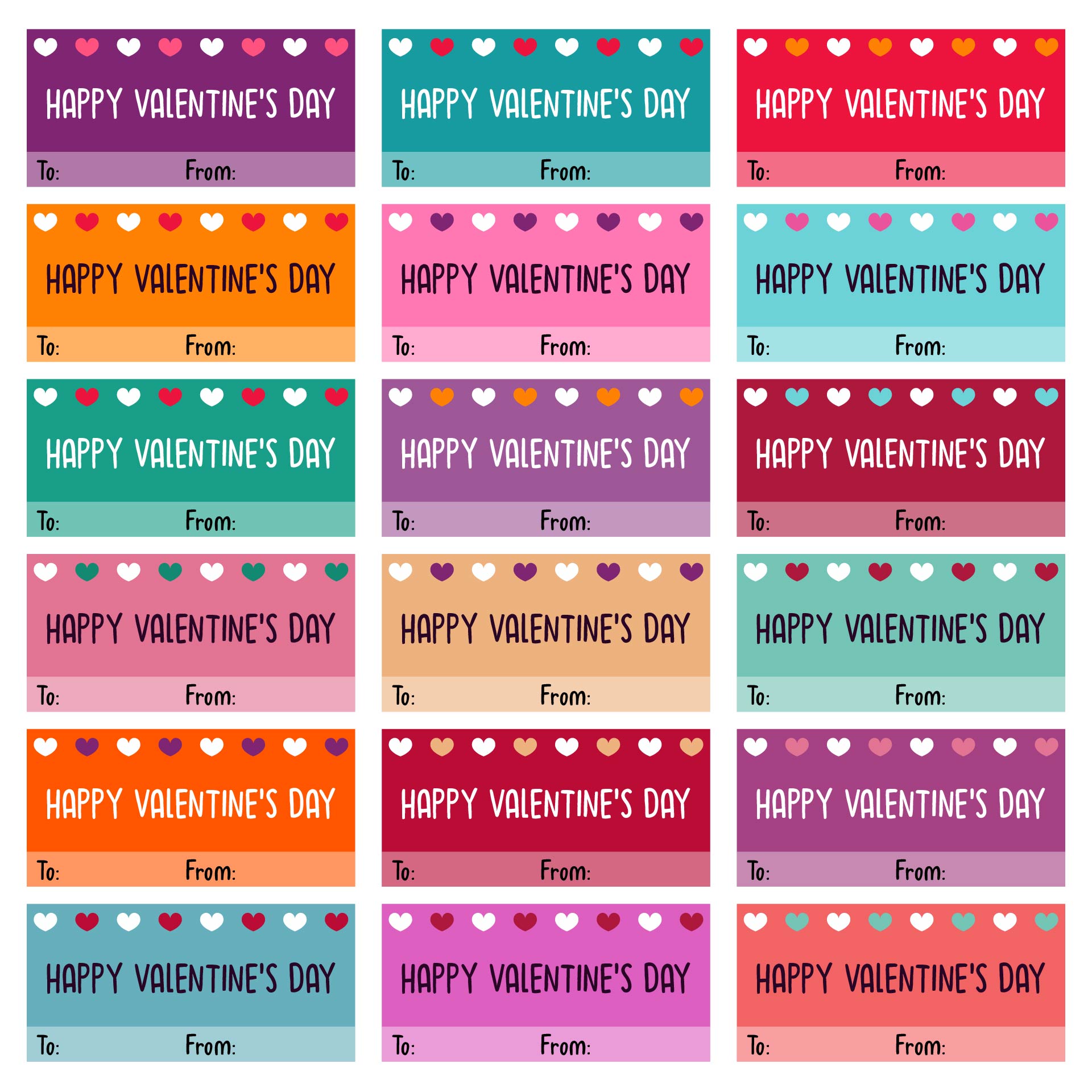 Tiny Printable Valentine Cards