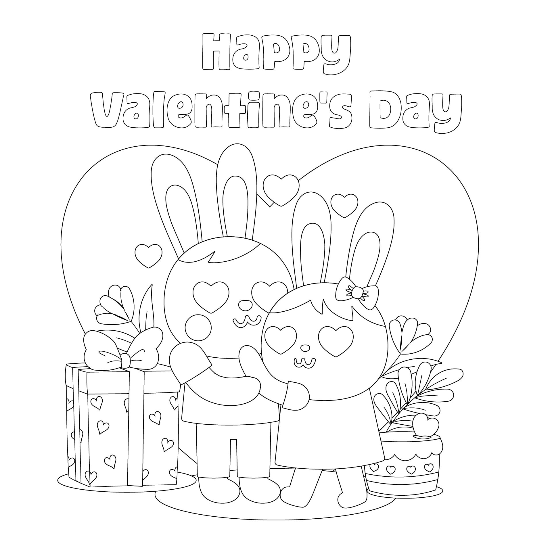 Valentine’s Day coloring pages and crafts printables