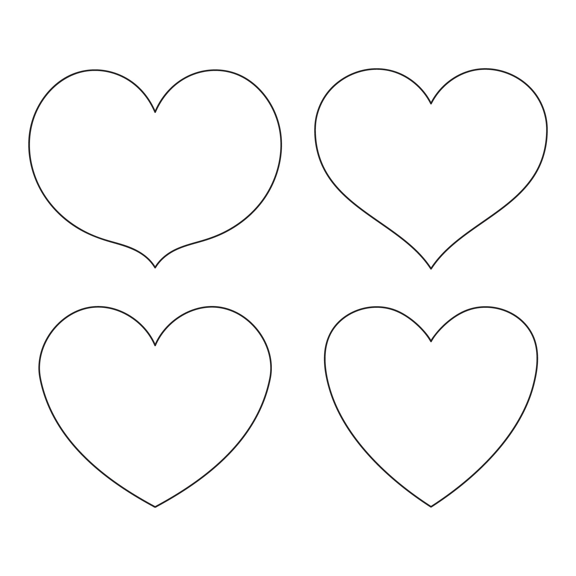 Valentines Day Heart Print Out Patterns