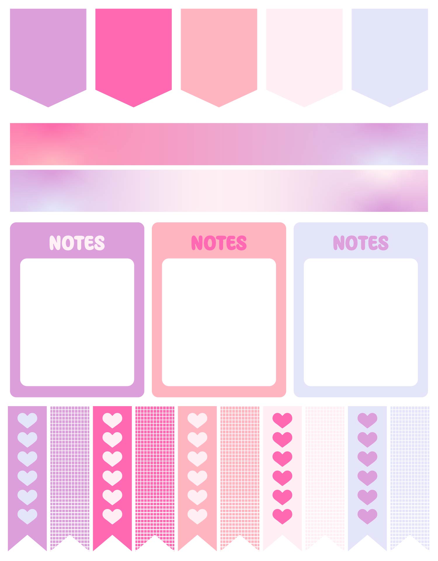 Valentines Day Planner Stickers Printout