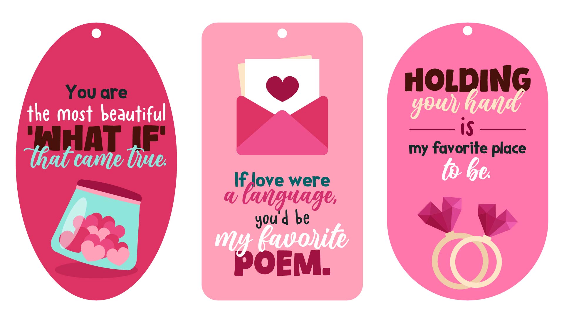 Valentines Day Printable Tags with Quotes