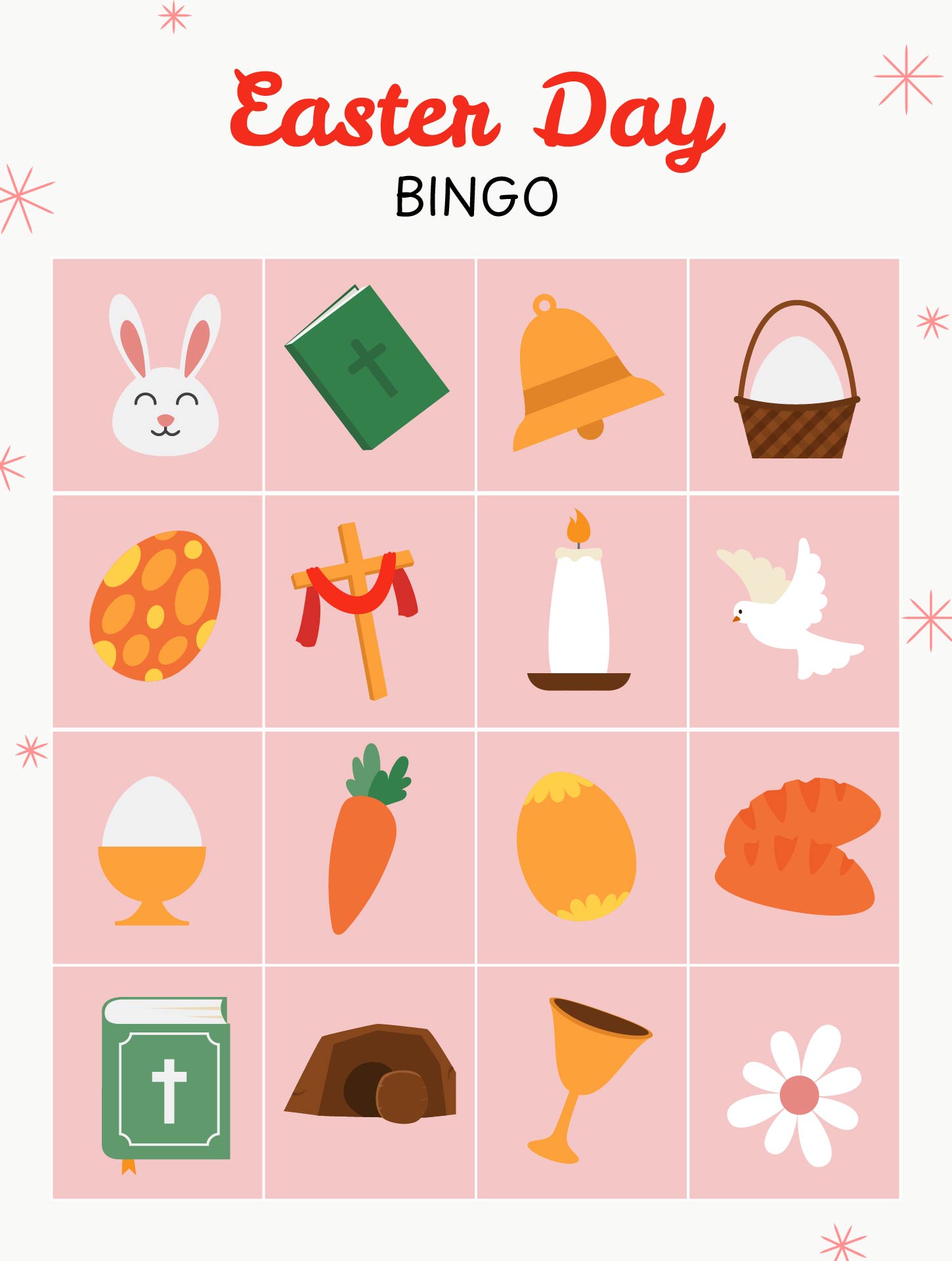 Christian Easter Symbols Bingo for Religious Education