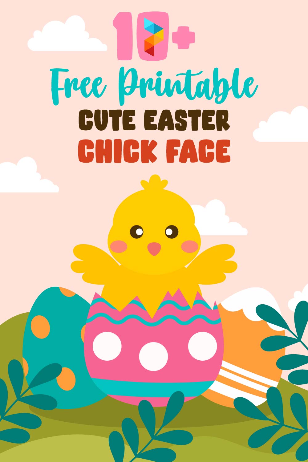 Cute  Easter Chick Face