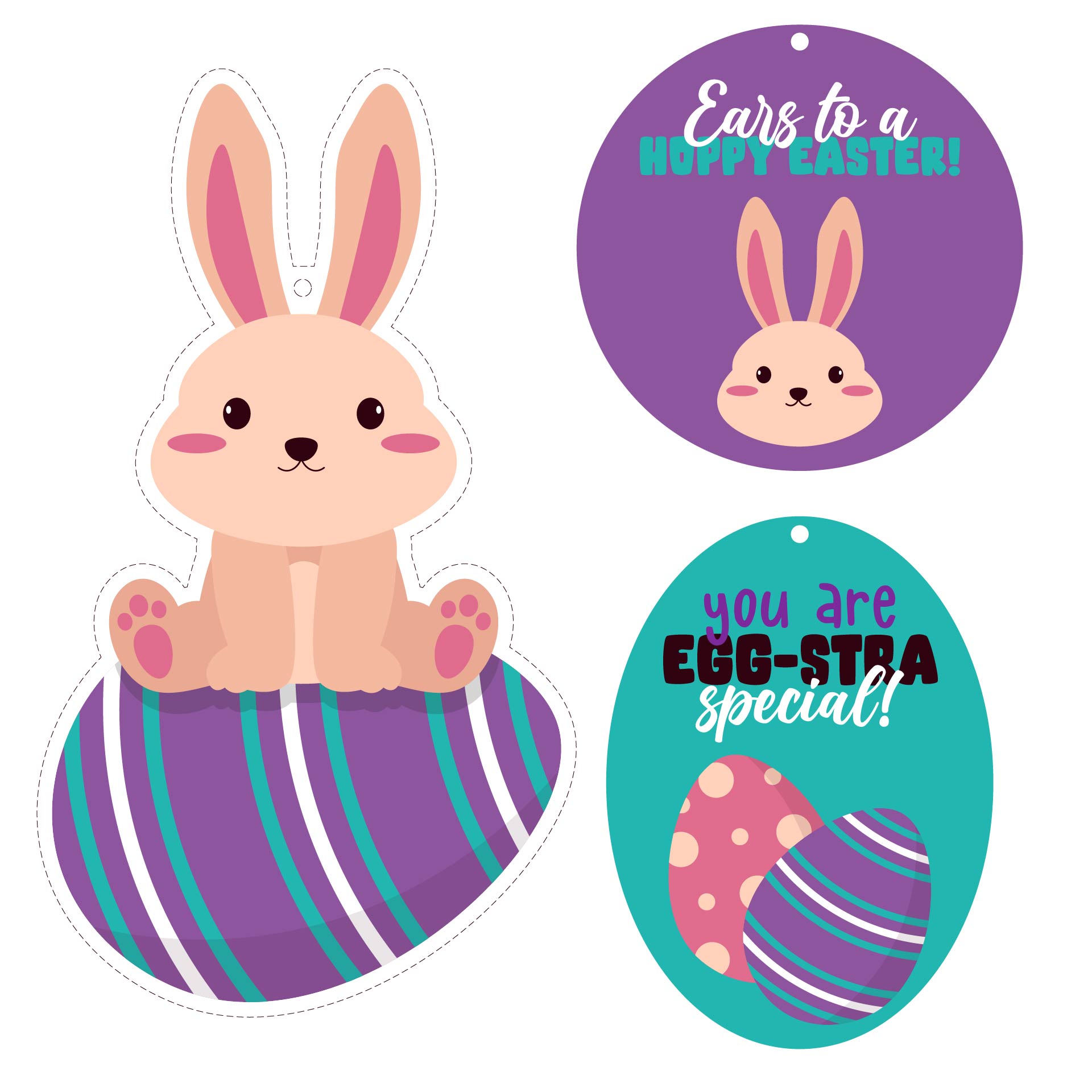 Cute Printable Bunny Easter Tags